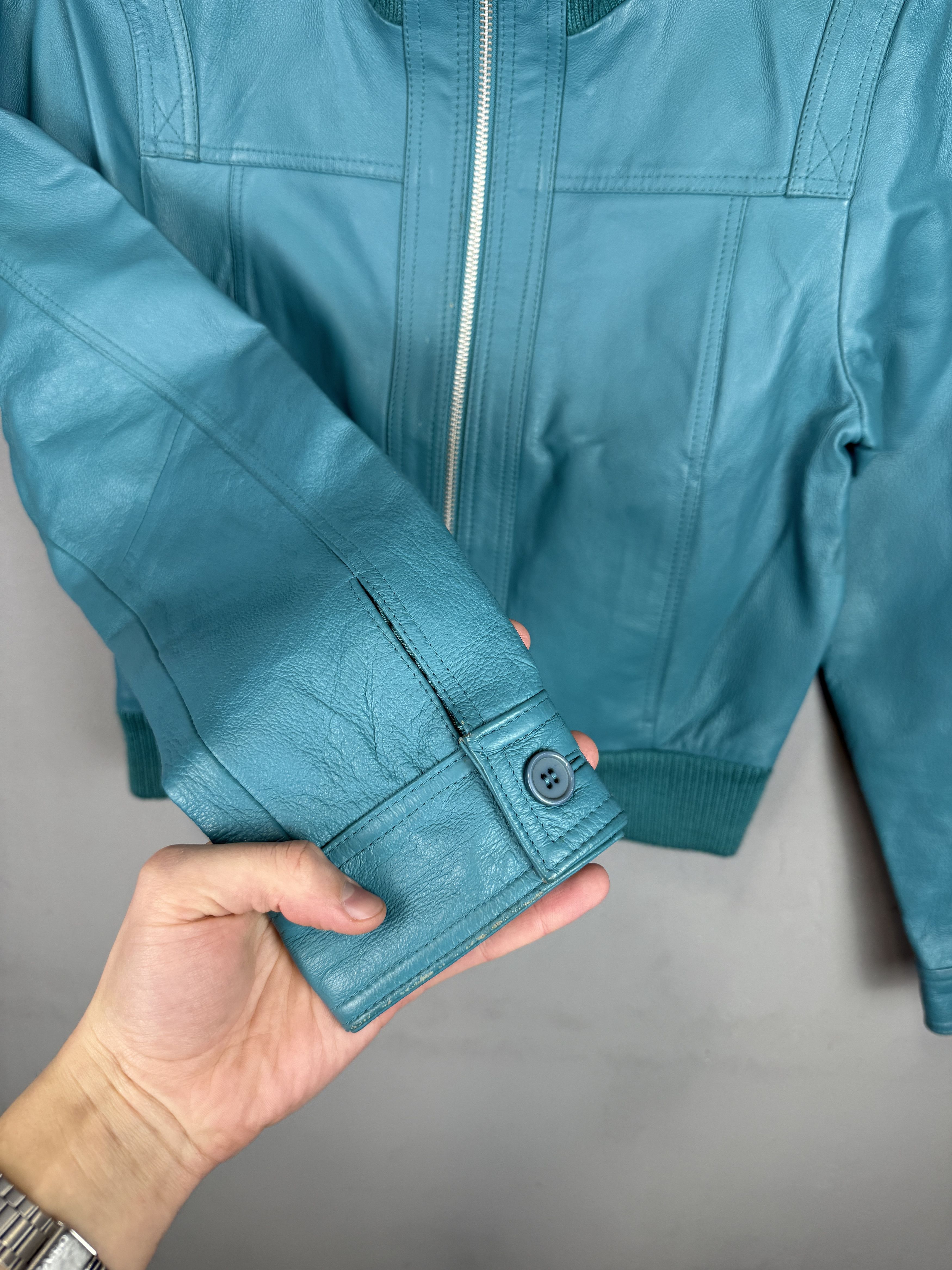 Genuine Leather × Vintage Vintage ICHI Leather Jacket Women Biker Short Real Leather Size S / US 4 / IT 40 - 6 Thumbnail
