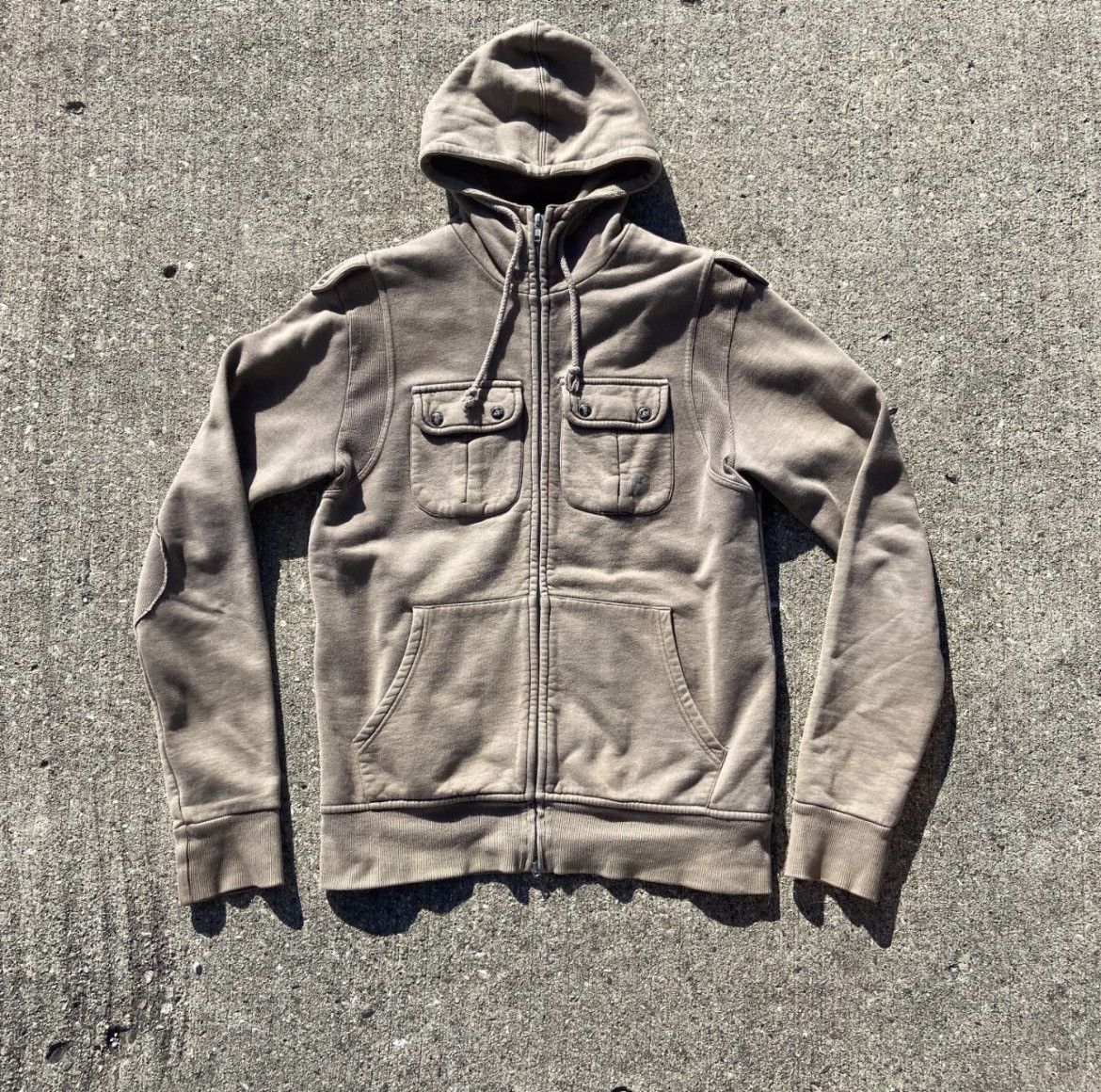Allsaints All Saints Patchwork Cargo Hoodie Size US M / EU 48-50 / 2 - 1 Thumbnail