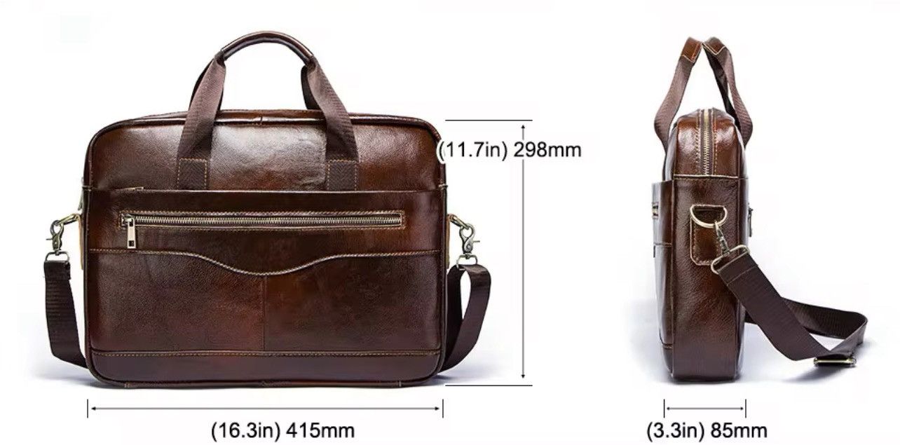 Leather Vintage Brown Leather Duffel Bag | Premium Travel Weekender Size ONE SIZE - 2 Thumbnail