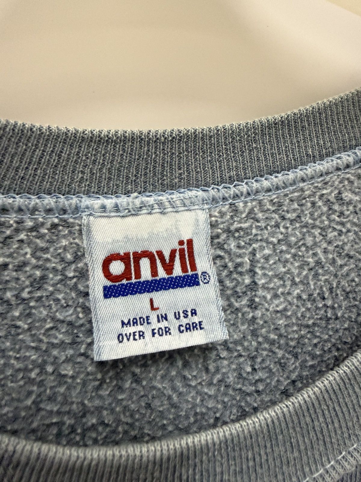 Anvil 🔥 90's Anvil Dyed Blue Plain Made in USA Plain Sweatshirt -L Size US M / EU 48-50 / 2 - 8 Thumbnail
