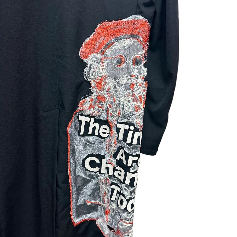 Yohji Yamamoto Yohji Yamamoto pour homme 17AWPrint Embroidery Long Jacket Size US L / EU 52-54 / 3 - 4 Thumbnail