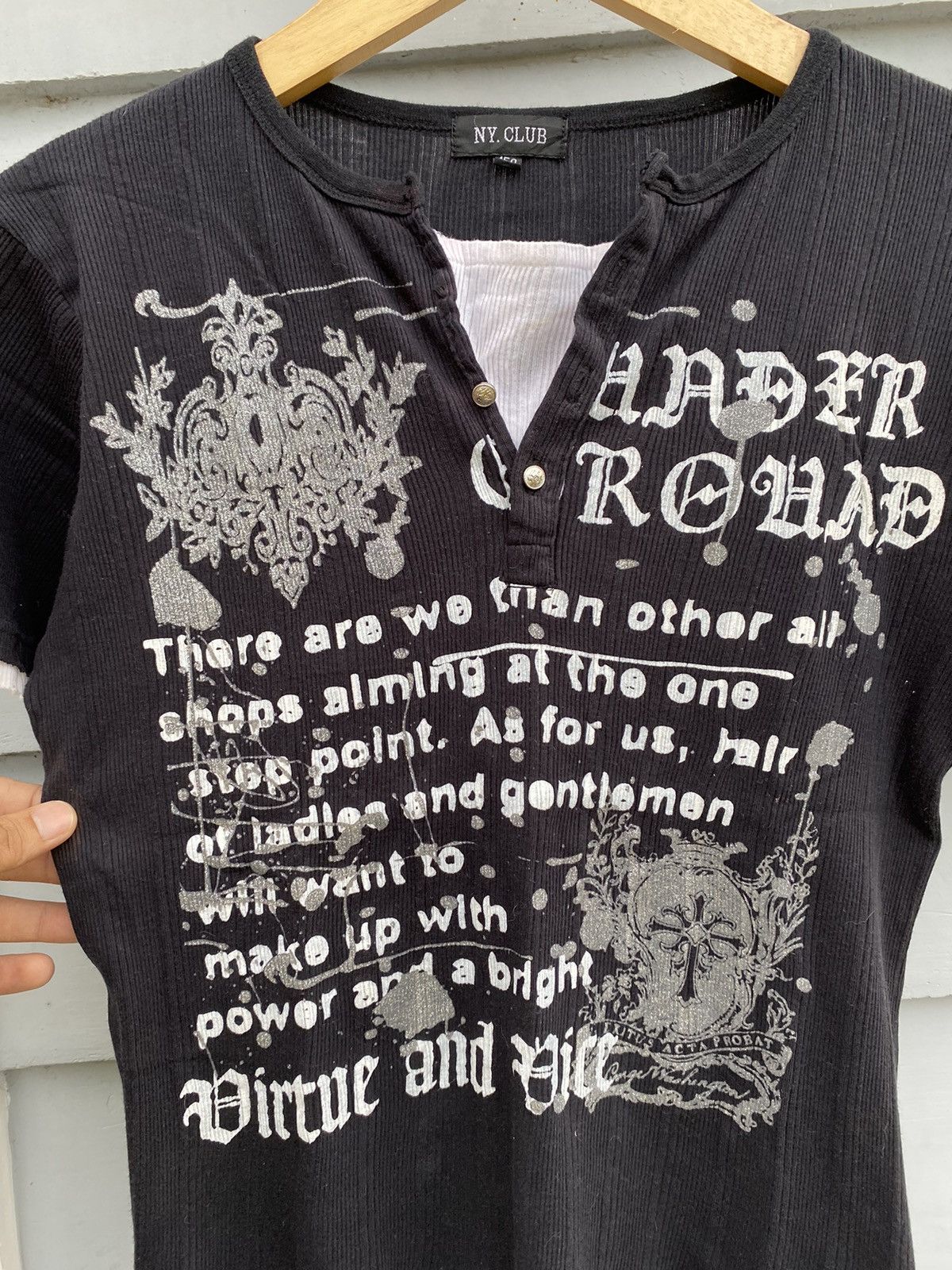 If Six Was Nine NY. CLUB Under Ground Poem Double Layer Japanese Tshirt Size M / US 6-8 / IT 42-44 - 9 Thumbnail