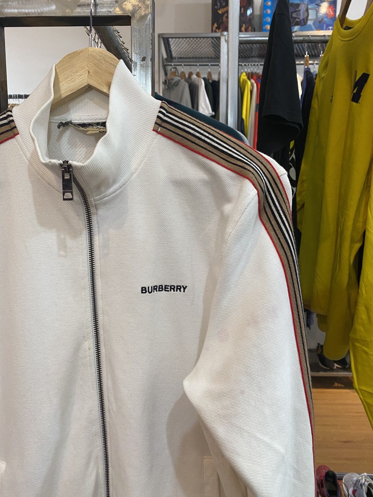 Burberry × Vintage VTG Sweater Burberry Nova Check Stripes Made in England 🔥 Size US XXL / EU 58 / 5 - 11 Thumbnail