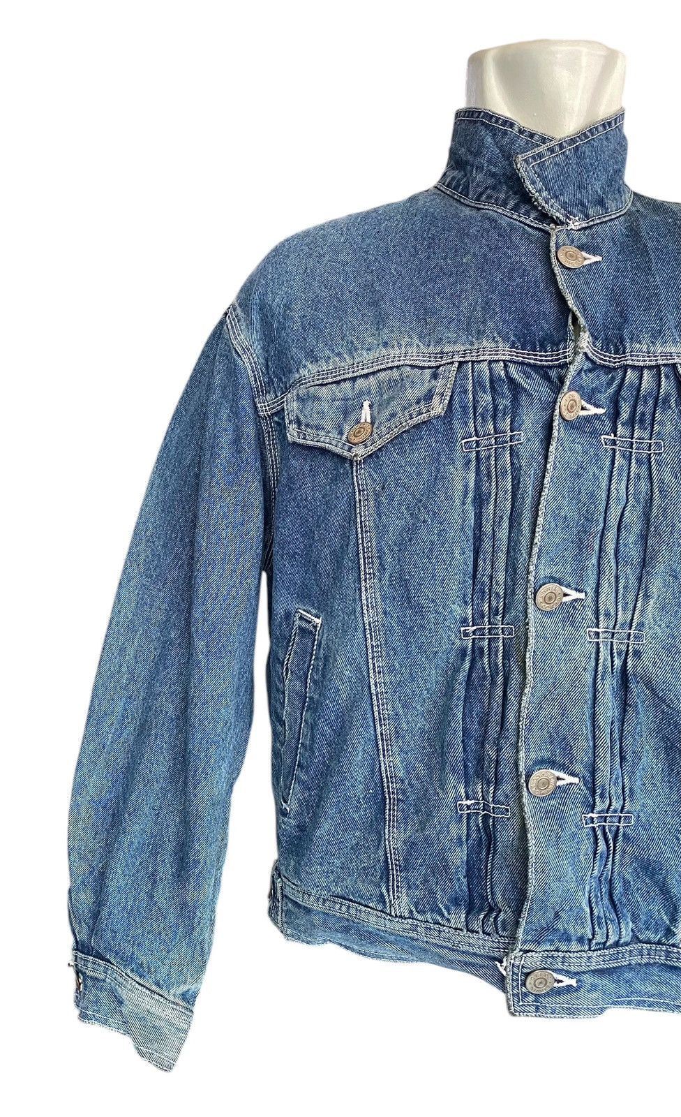 Edwin Vintage EDWIN Denim Jacket Button Double Pocket Size US L / EU 52-54 / 3 - 3 Thumbnail