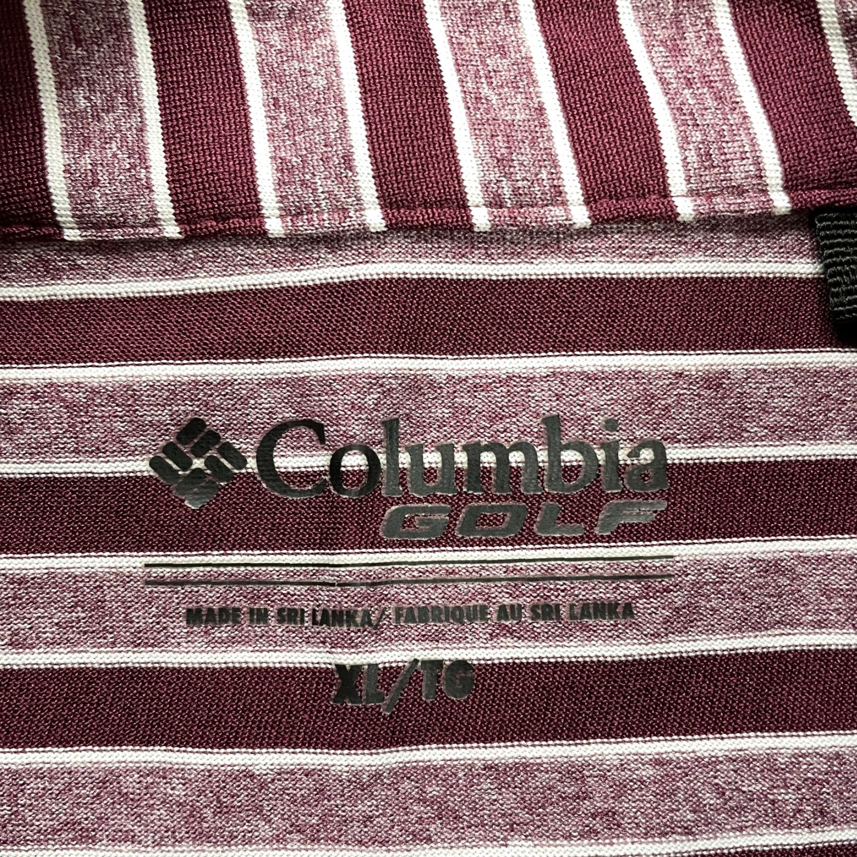 Vintage Columbia Golf Polo Shirt Mens XL Maroon Striped Short Sleeve Collared Active Top Size US XL / EU 56 / 4 - 5 Thumbnail