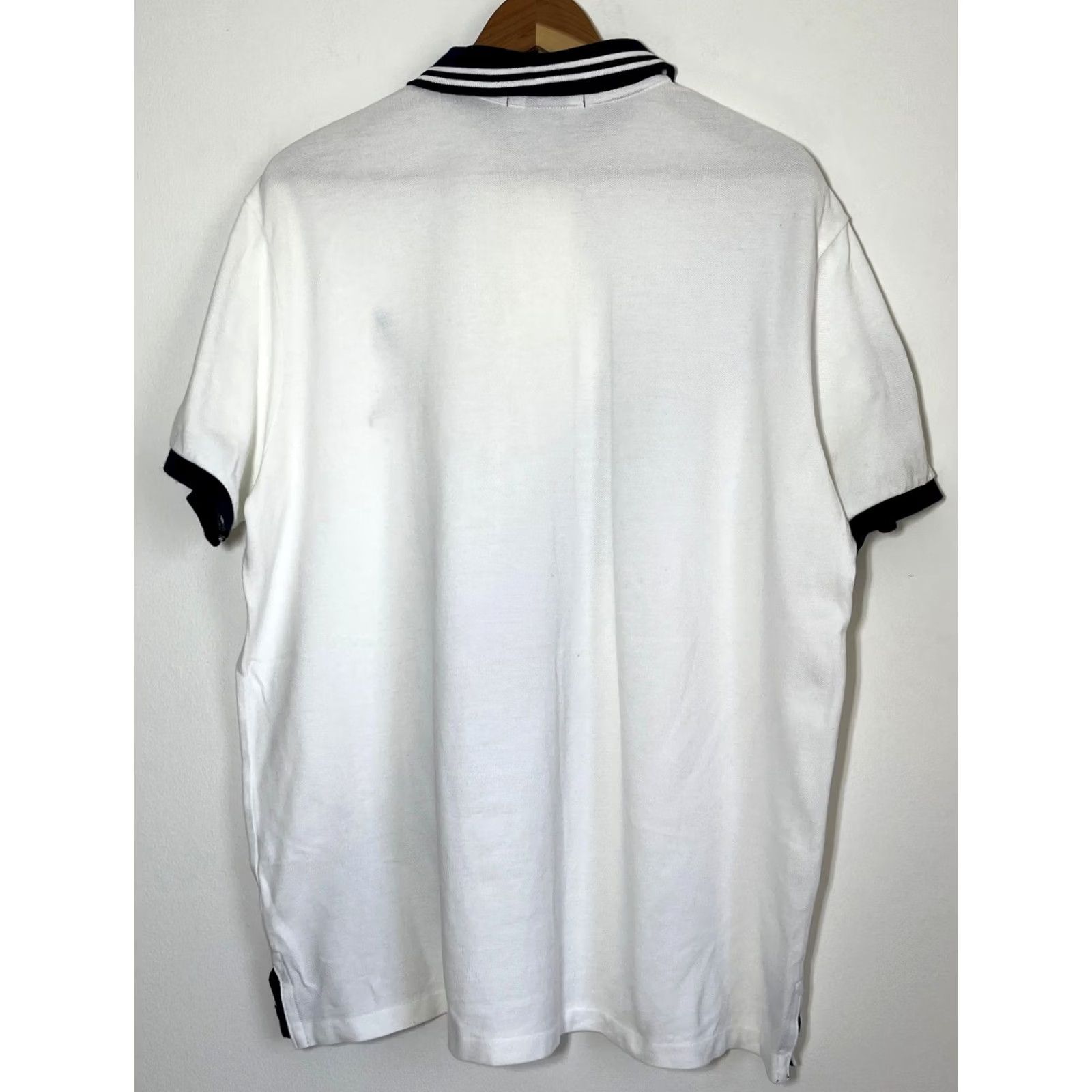 Polo Ralph Lauren Polo Ralph Lauren Men's Cricket Polo Shirt Embroidered Stripe Sz XL Vintage White Polo Shirt Size US XL / EU 56 / 4 - 2 Thumbnail