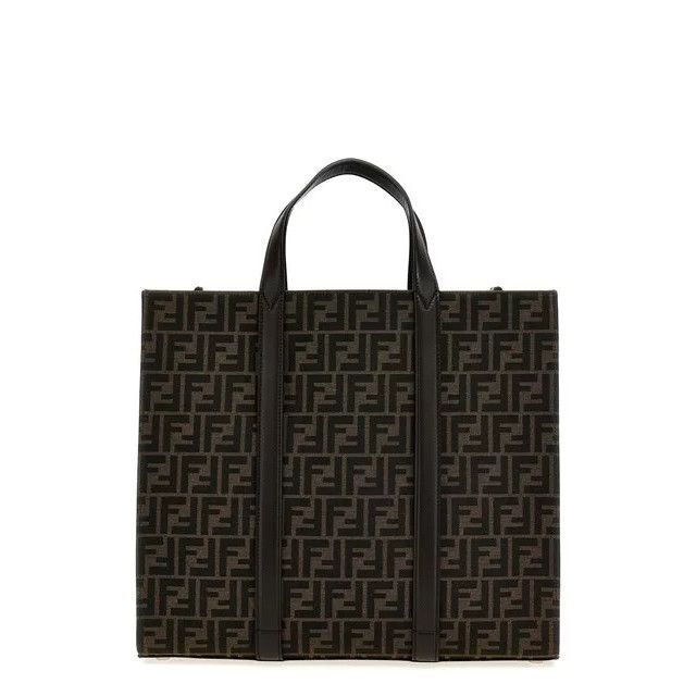 FENDI $2200 FF Jacquard Multicolor Shopper Bag New & Authent