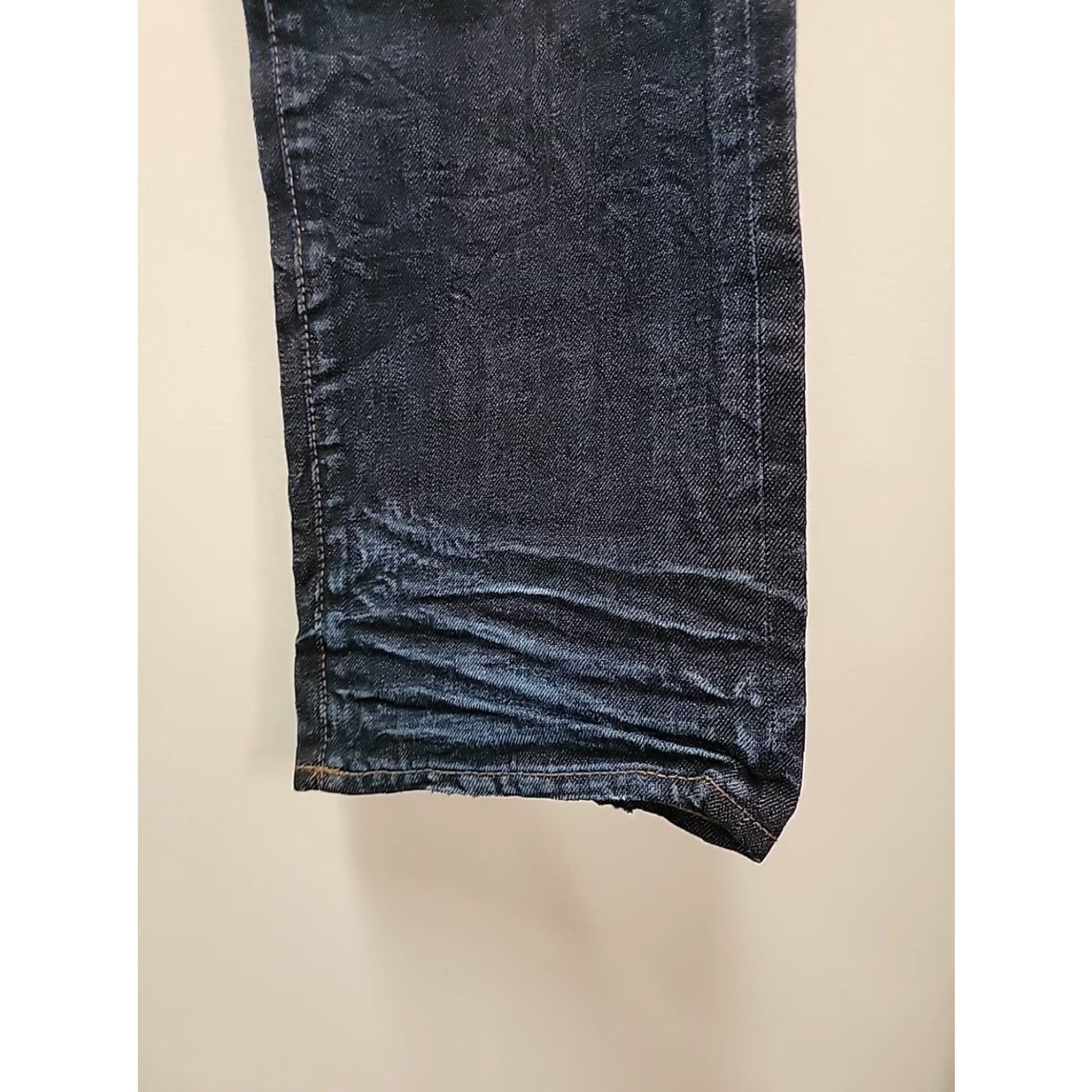 Prps PRPS Jeans Mens 30 Blue Raw Denim Selvedge 90s Grunge Straight Inseam 33 Button Logo Size US 30 / EU 46 - 5 Thumbnail