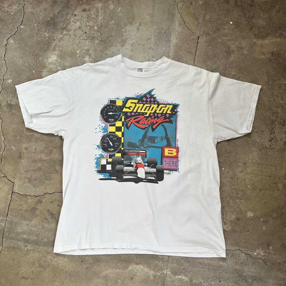 NASCAR Vintage Sun Faded Thrashed Snap On Racing T-Shirt Tee XXL Size US XXL / EU 58 / 5 - 6 Thumbnail
