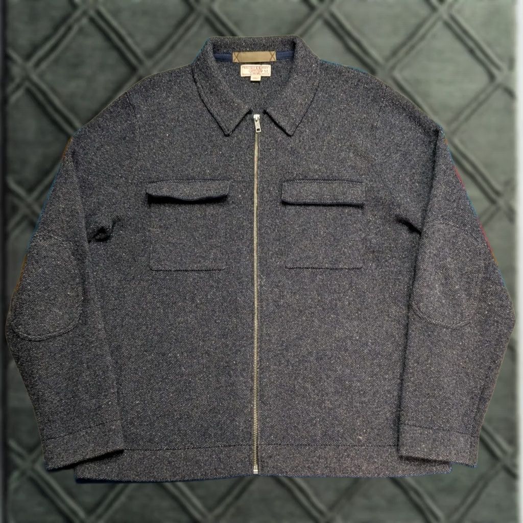 Wallace & Barnes Wallace & Barnes Gray Wool Blend Full Zip Jacket Chore Field Pockets Medium Mens Size US M / EU 48-50 / 2 - 1 Thumbnail