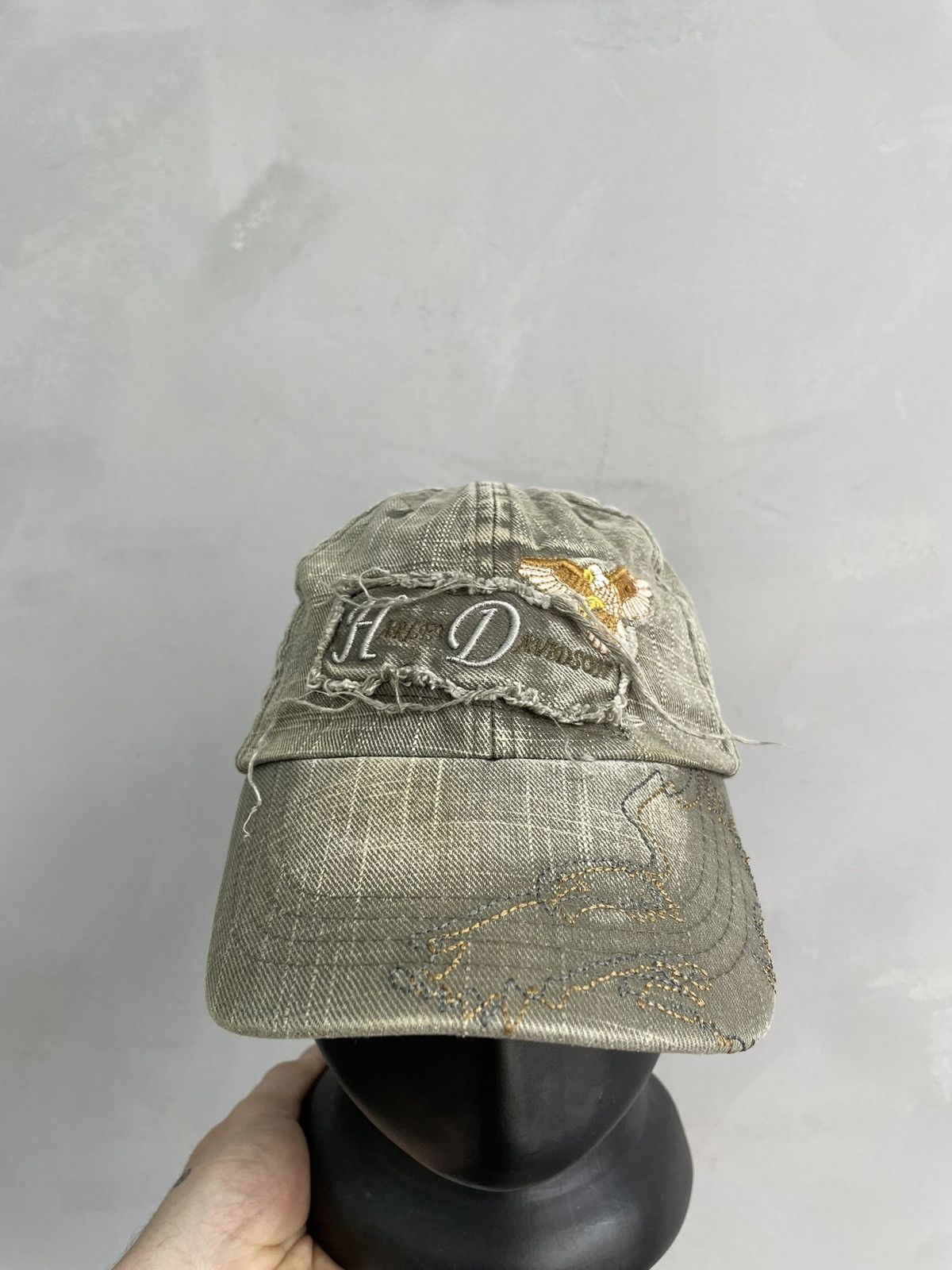 Harley Davidson VINTAGE HARLEY DAVIDSON Y2K RARE CAP HAT DISTRESSED 90s Size ONE SIZE - 3 Thumbnail