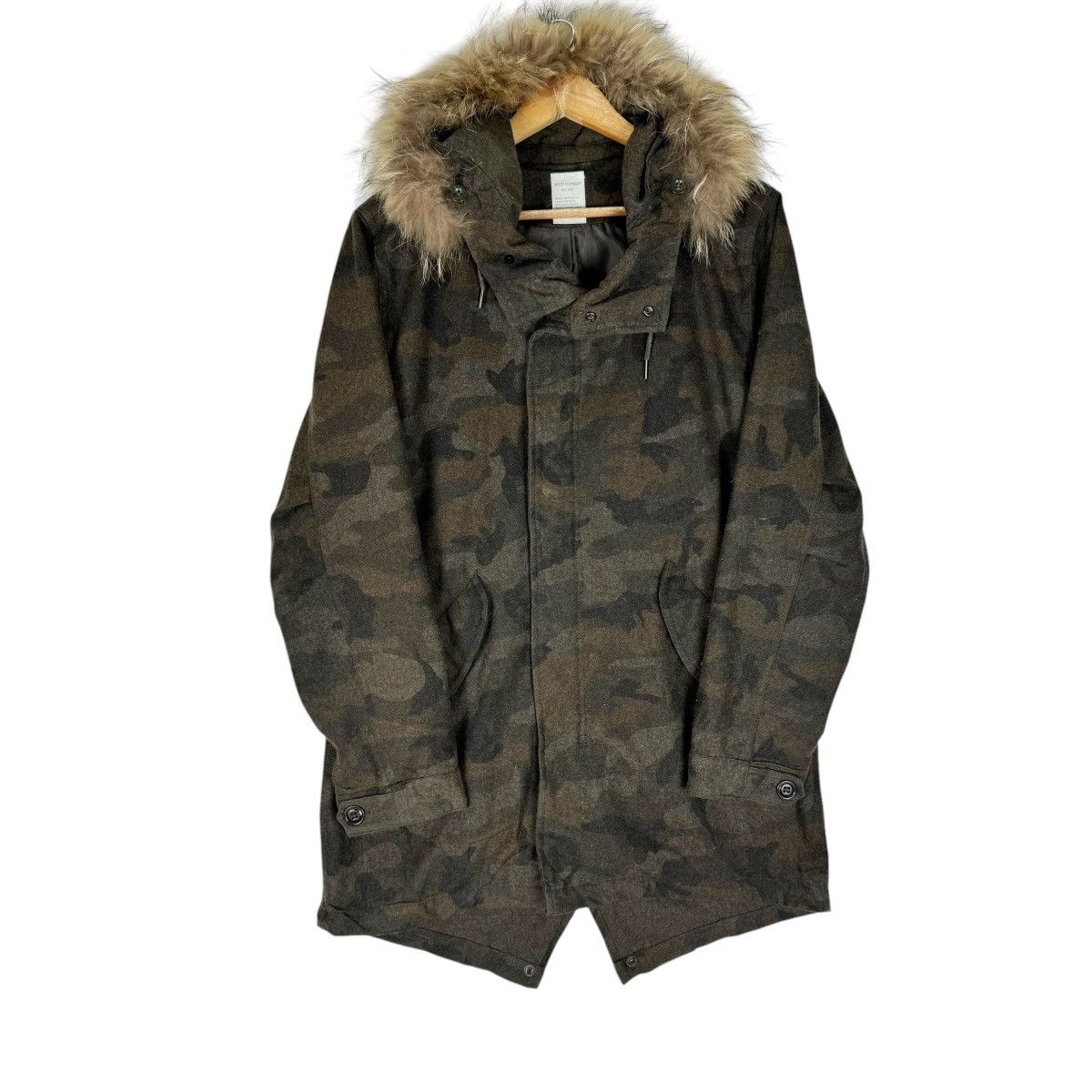 If Six Was Nine 🌟BACK NUMBER FUR HOODIE CAMO FISHTAIL JACKET Size US M / EU 48-50 / 2 - 1 Thumbnail