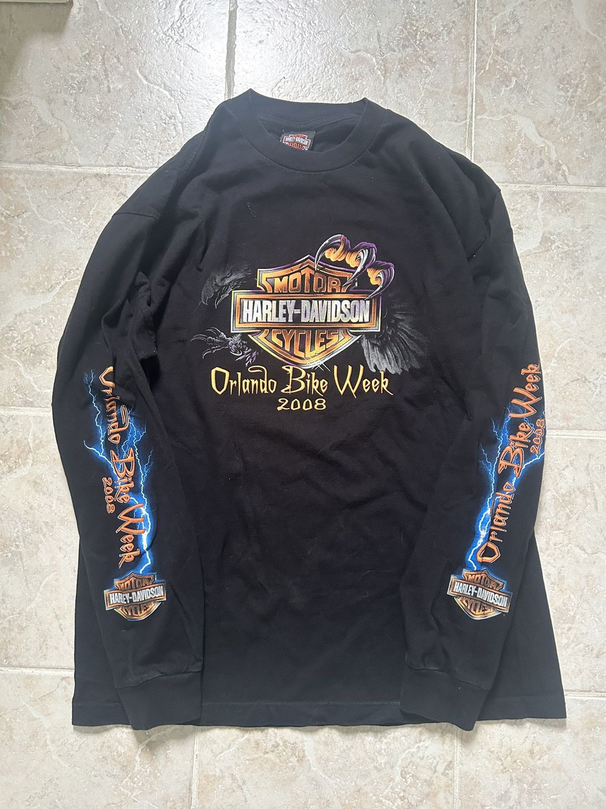 Harley Davidson 2008 Graphic Long Sleeve Orlando Bike Week