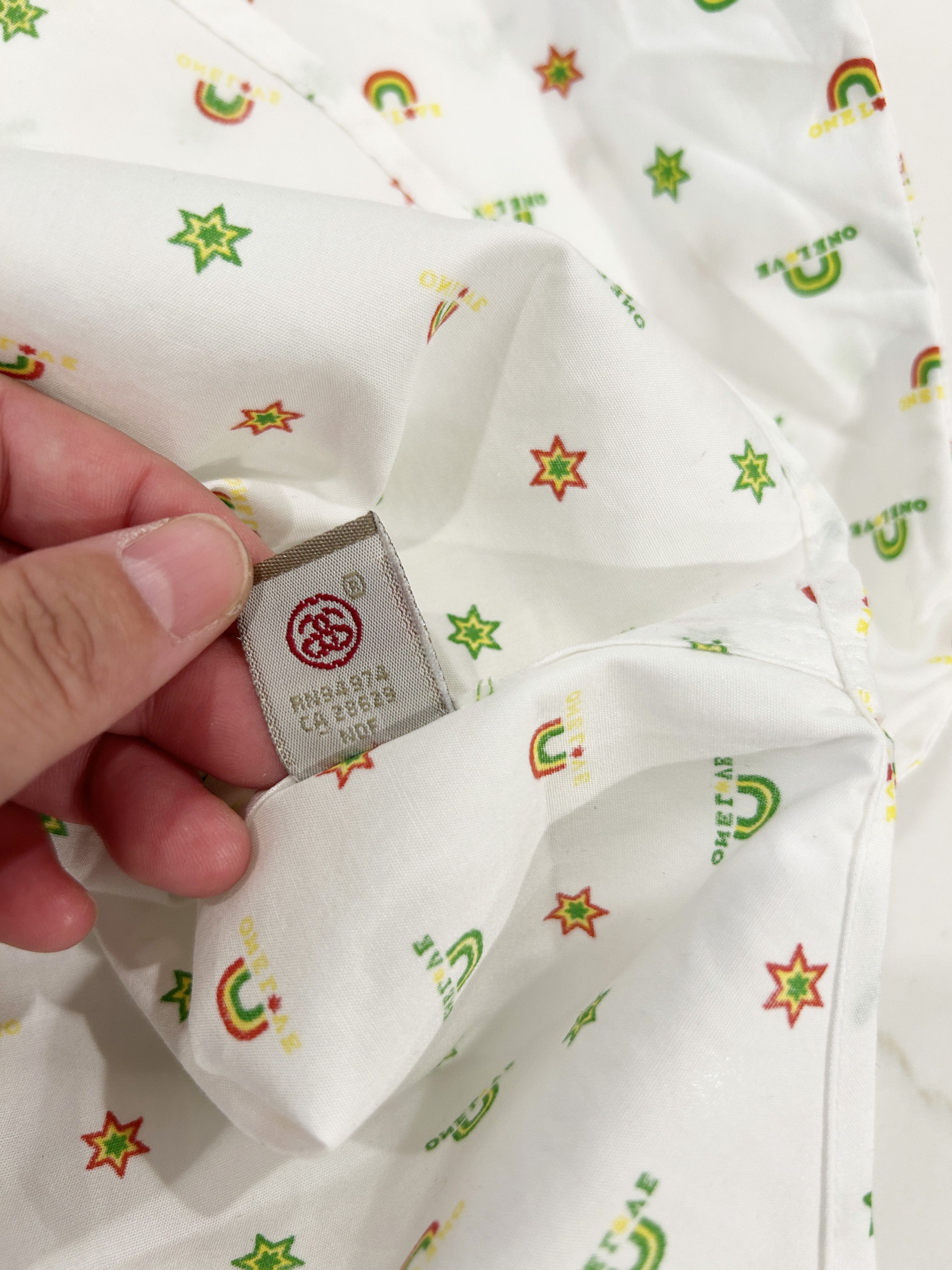 Stussy Rainbow White Allover Shirt Size US L / EU 52-54 / 3 - 8 Thumbnail