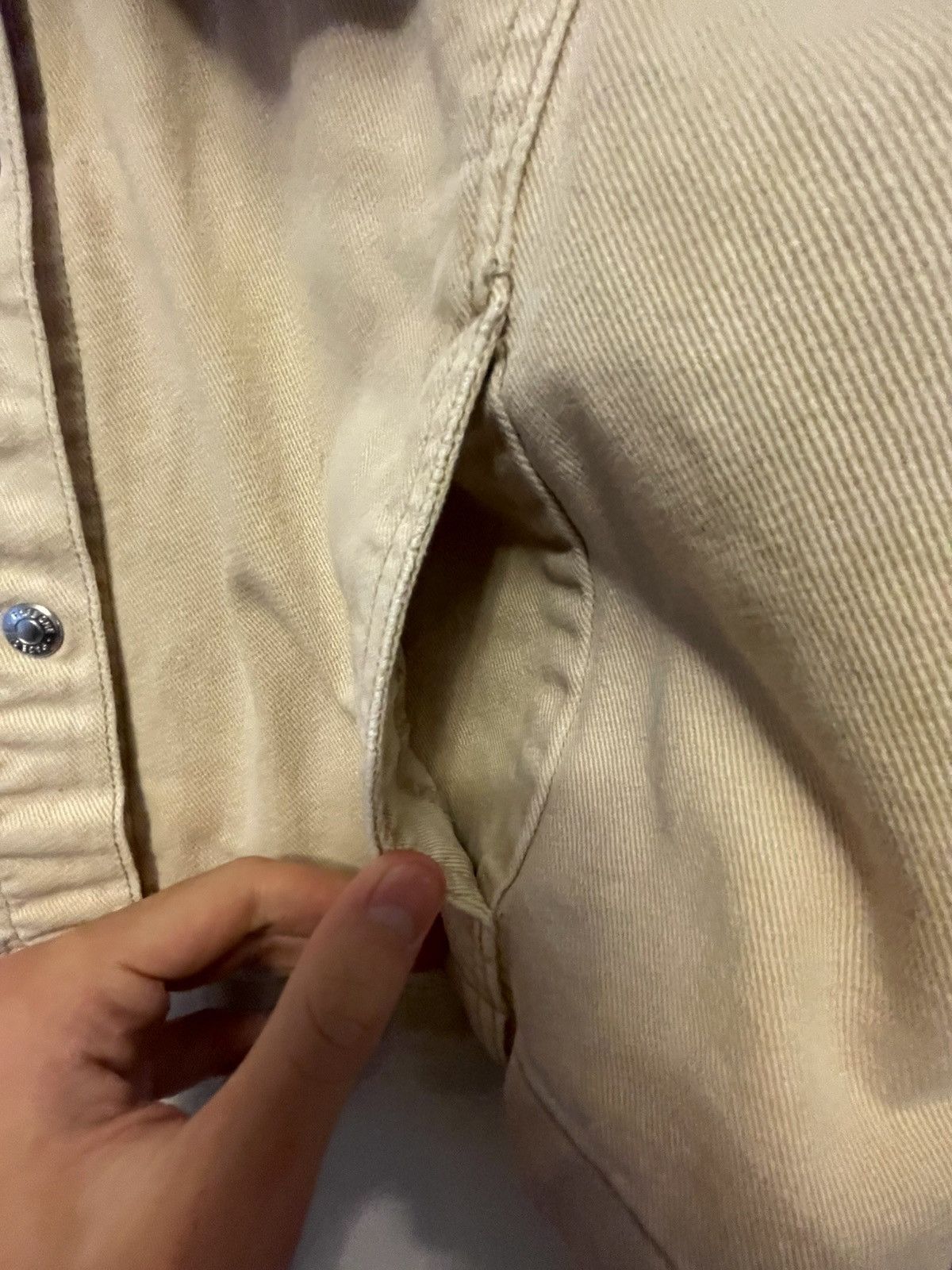 Vintage Page One Cream Trucker Jacket — Size 40 / UK 14 Size L / US 10 / IT 46 - 3 Thumbnail