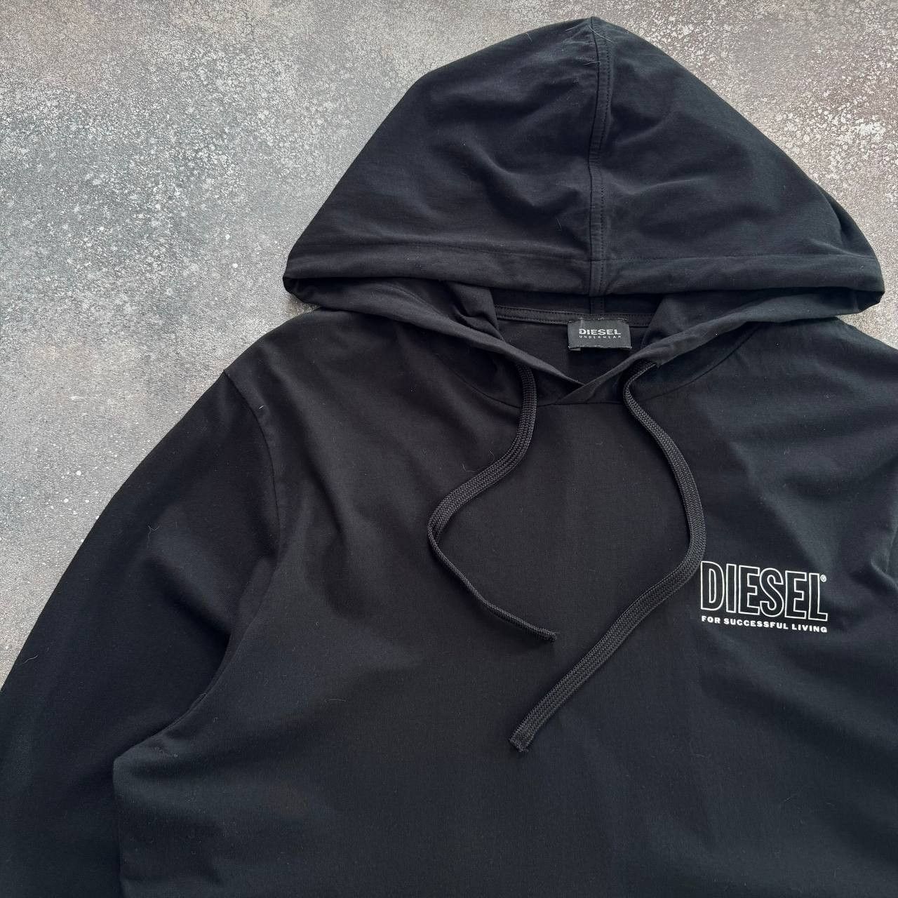 Diesel × Vintage Diesel Black Long Hoodie Size M / US 6-8 / IT 42-44 - 2 Thumbnail
