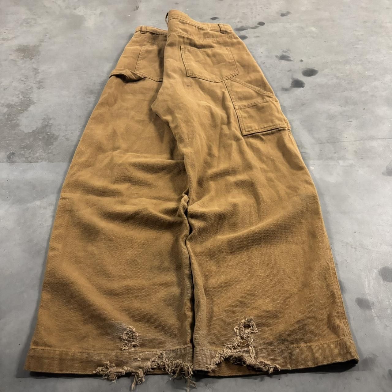 Vintage Crazy Vintage Y2K/2000s Baggy Tan Streetwear Skater Carpenter Wide Leg Pants! 34x30 Size US 34 / EU 50 - 4 Thumbnail