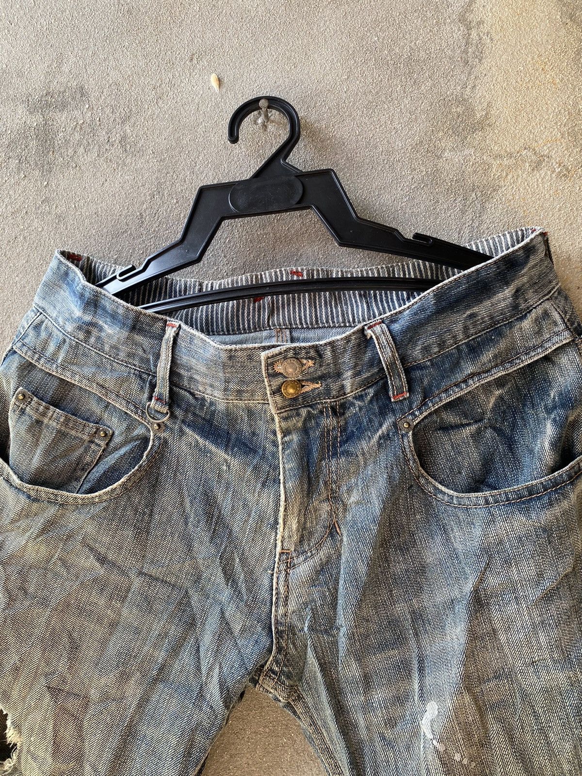 Designer × PPFM PPFM Distressed Denim Pants Like Punk Rock Style Size US 32 / EU 48 - 7 Thumbnail