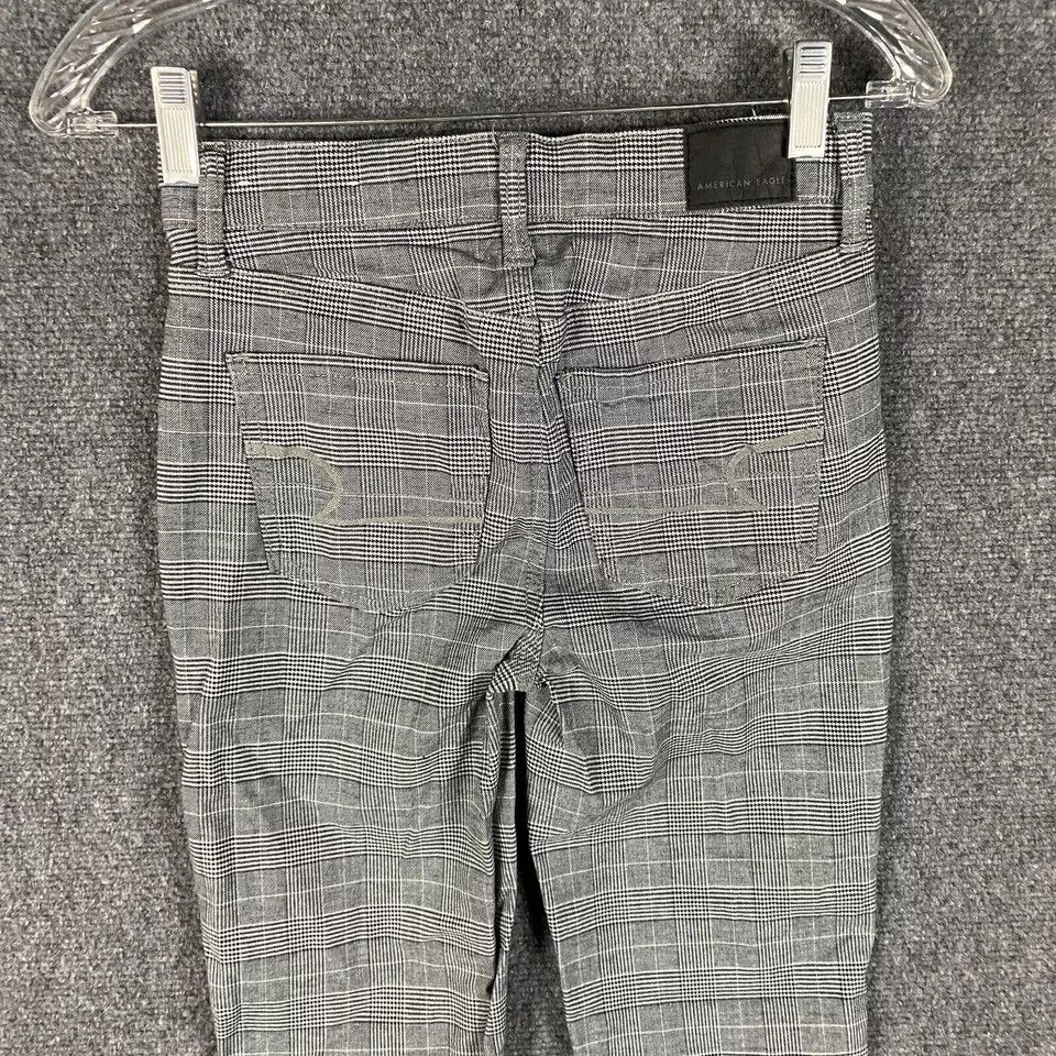 American Eagle Outfitters American Eagle Pants Women's 00 High Rise Jegging Plaid Size 24" / US 00 / IT 34 - 6 Thumbnail