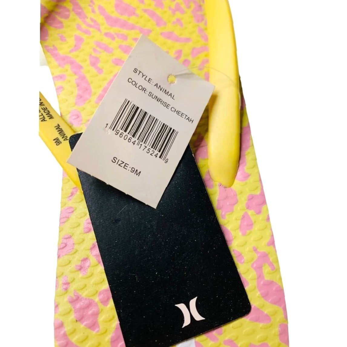 Hurley Hurley Womens Flip Flop Sandal 9M Multicolor Yellow Pink Cheetah Sunrise Animal New Size US 9 / IT 39 - 7 Thumbnail