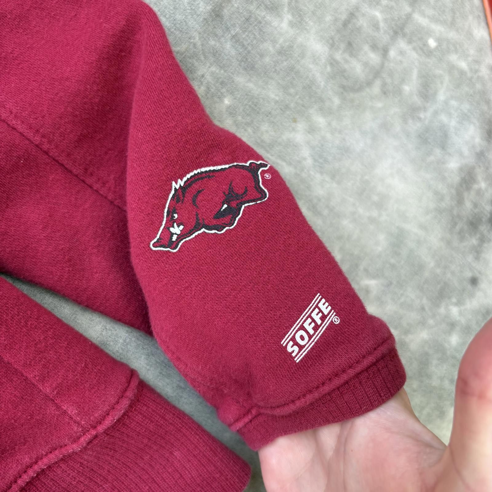 Soffe Vintage Y2K Arkansas Razorbacks Grunge Sport Full Zip Hoodie Size XL / US 12-14 / IT 48-50 - 6 Thumbnail