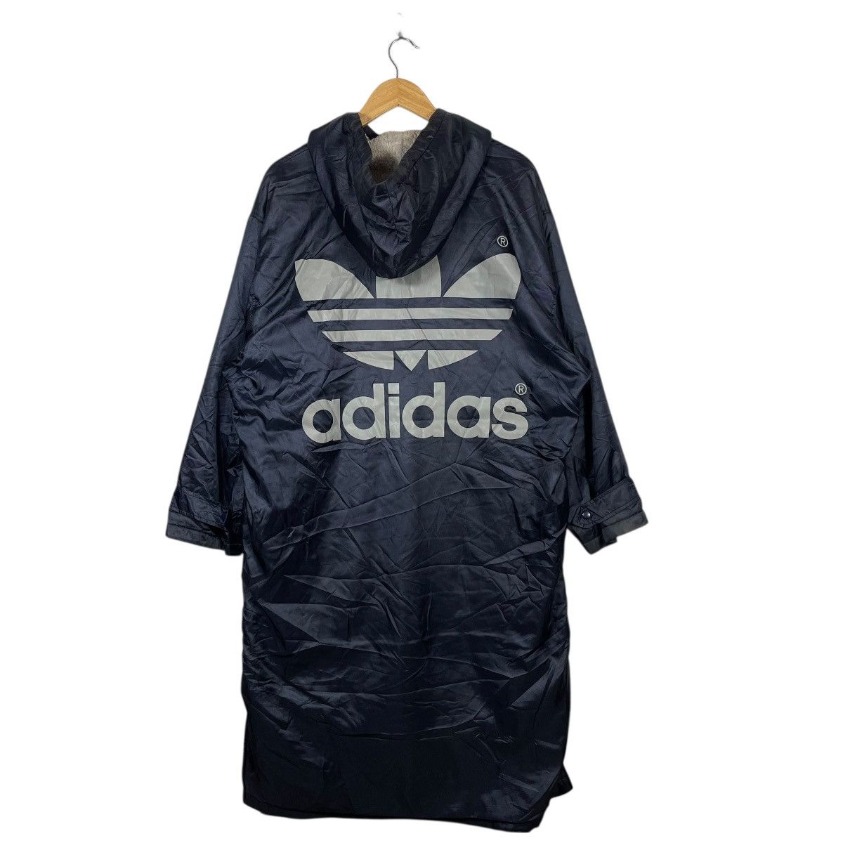 Adidas Vintage Adidas Originals Trefoil Hooded Rain Poncho Jacket Size US XL / EU 56 / 4 - 4 Thumbnail