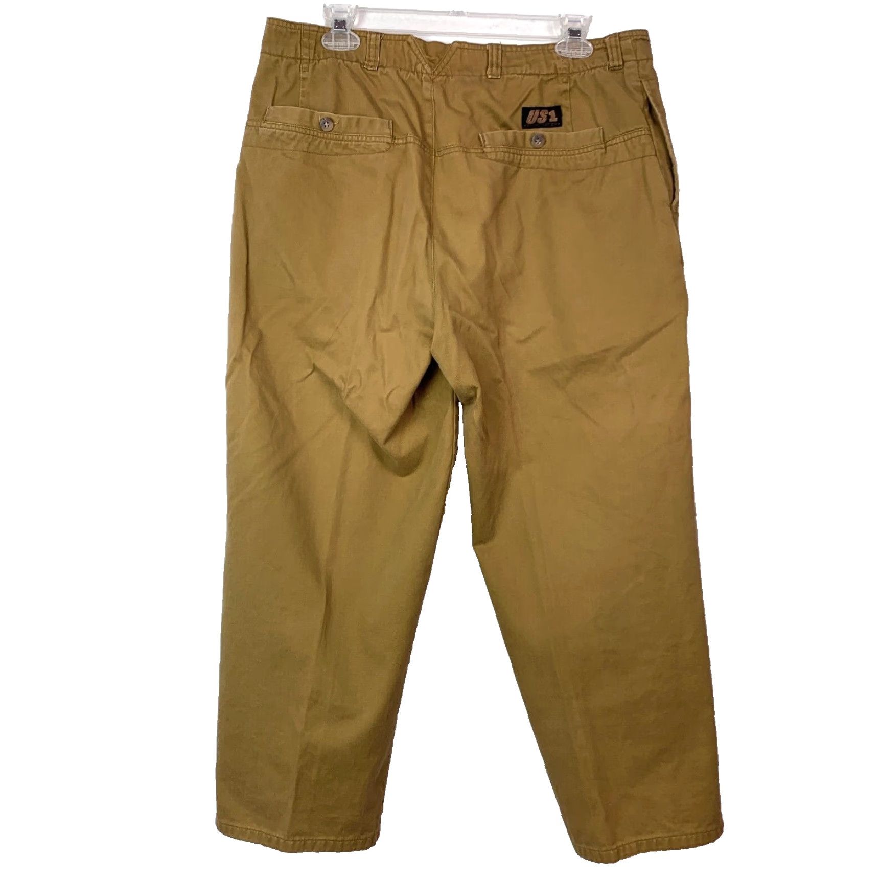 Vintage VINTAGE US1 Basic System Khaki Mens Pants Size 36 1990s Size US 36 / EU 52 - 3 Thumbnail