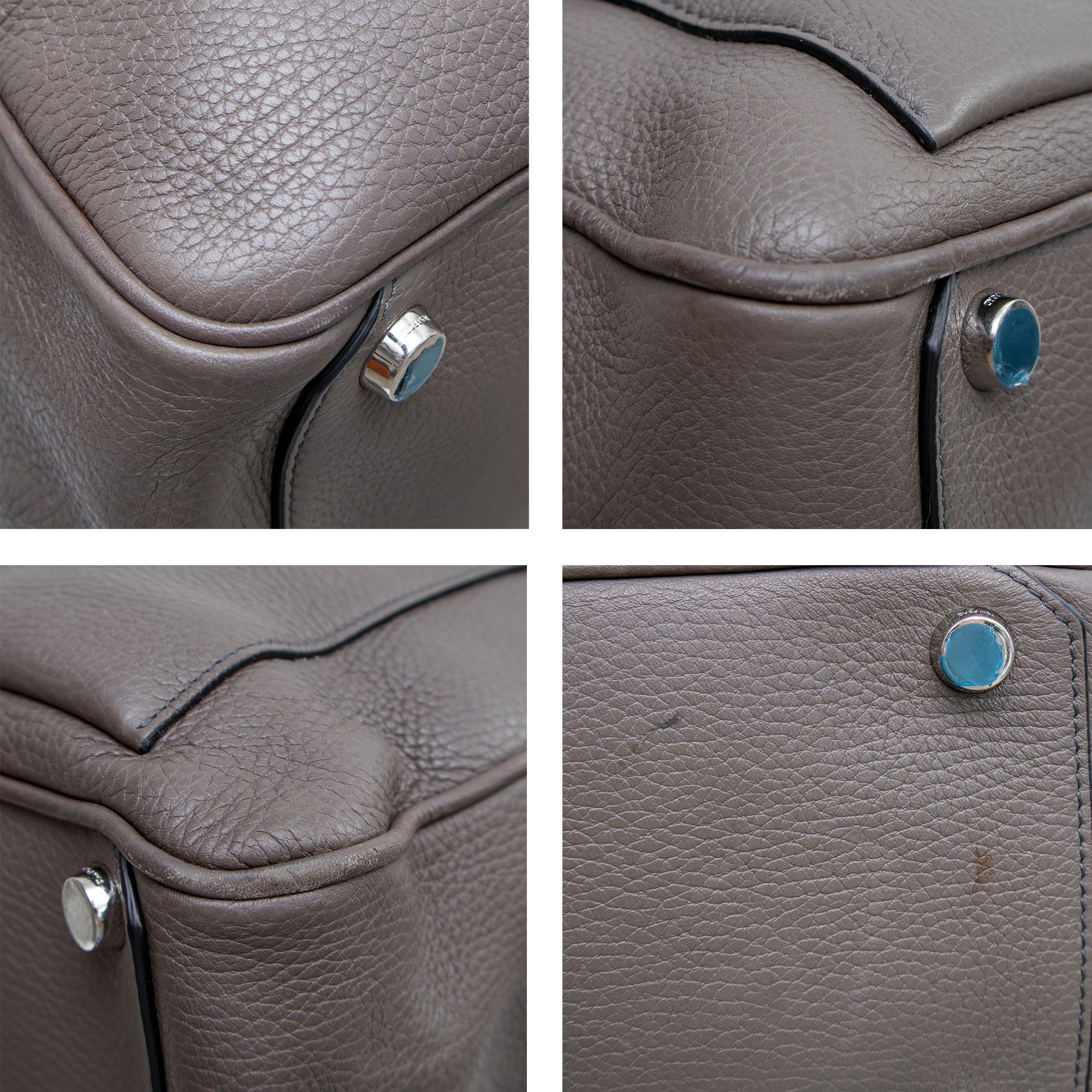 Tom Ford Tom Ford BuckleyGrey Pebbled Leather Briefcase Business Bag Size ONE SIZE - 11 Thumbnail