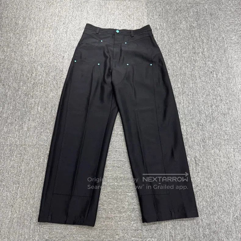 Louis Vuitton Louis Vuitton LV Pharrell Turquoise Leather Tag Wool Pants. Size US 33 - 1 Thumbnail