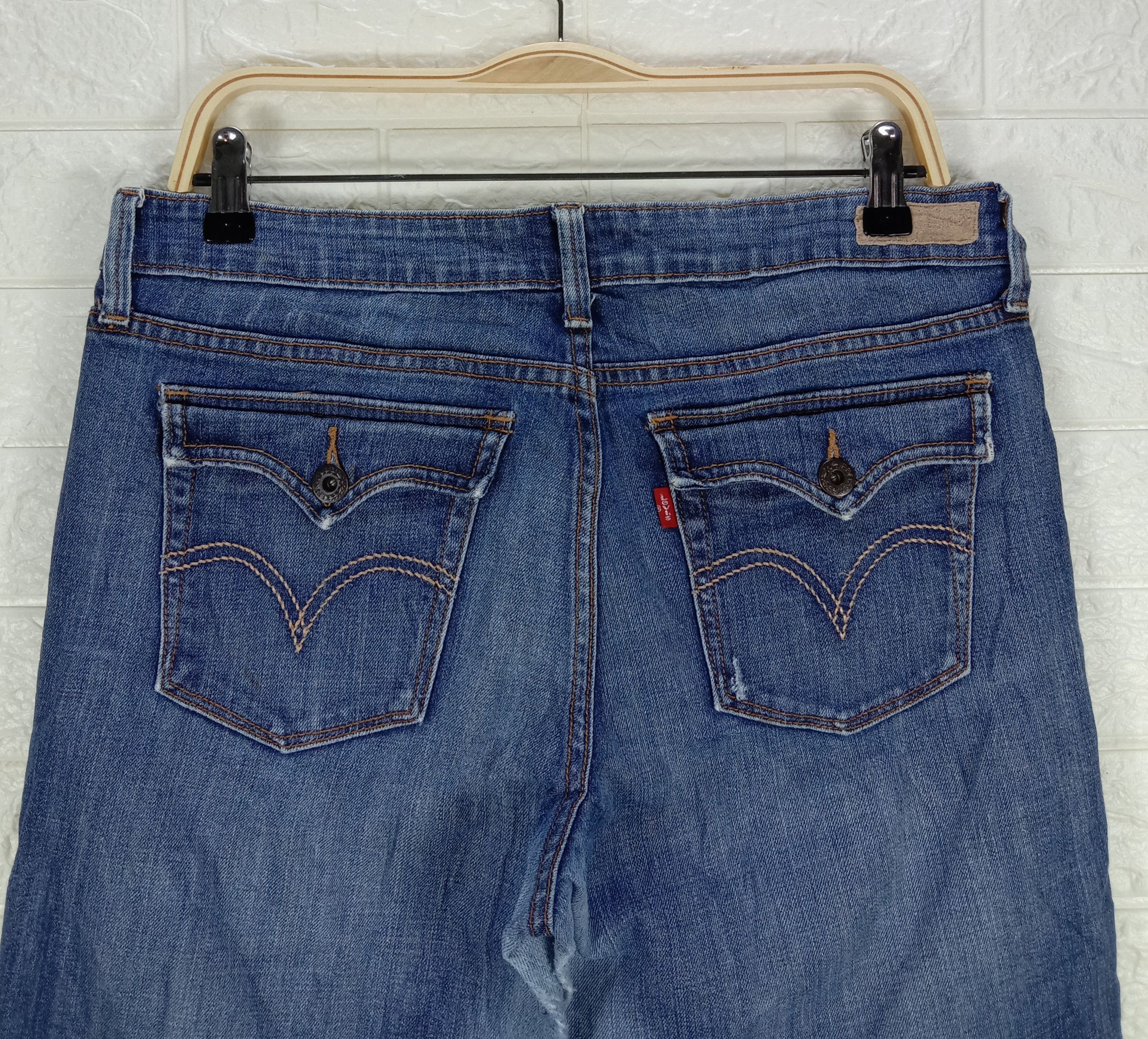Levi's Vintage Levi's 545 Flare Jeans Faded Blue Denim Size 33" - 6 Thumbnail