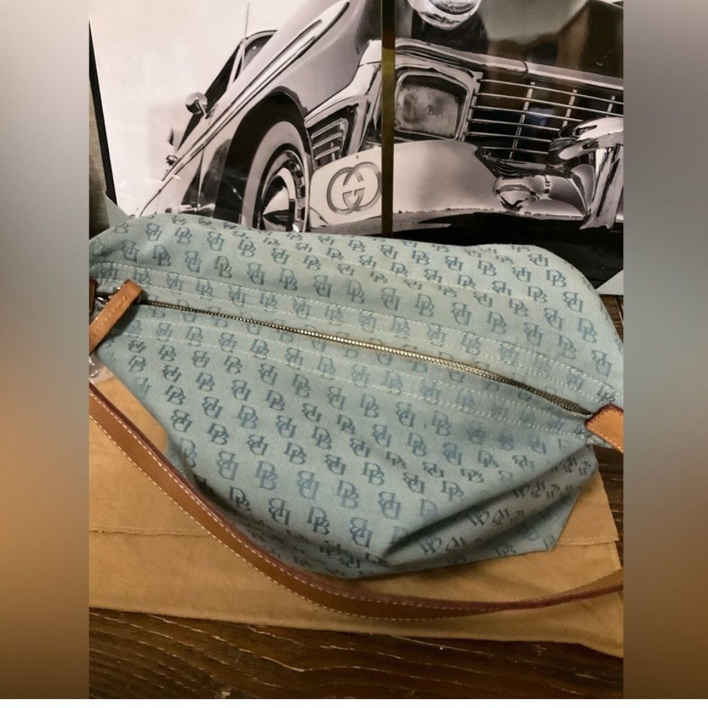 Dooney & Bourke Dooney & Bourke Light Blue Monogram Shoulder Bag | DB Logo Size ONE SIZE - 11 Thumbnail
