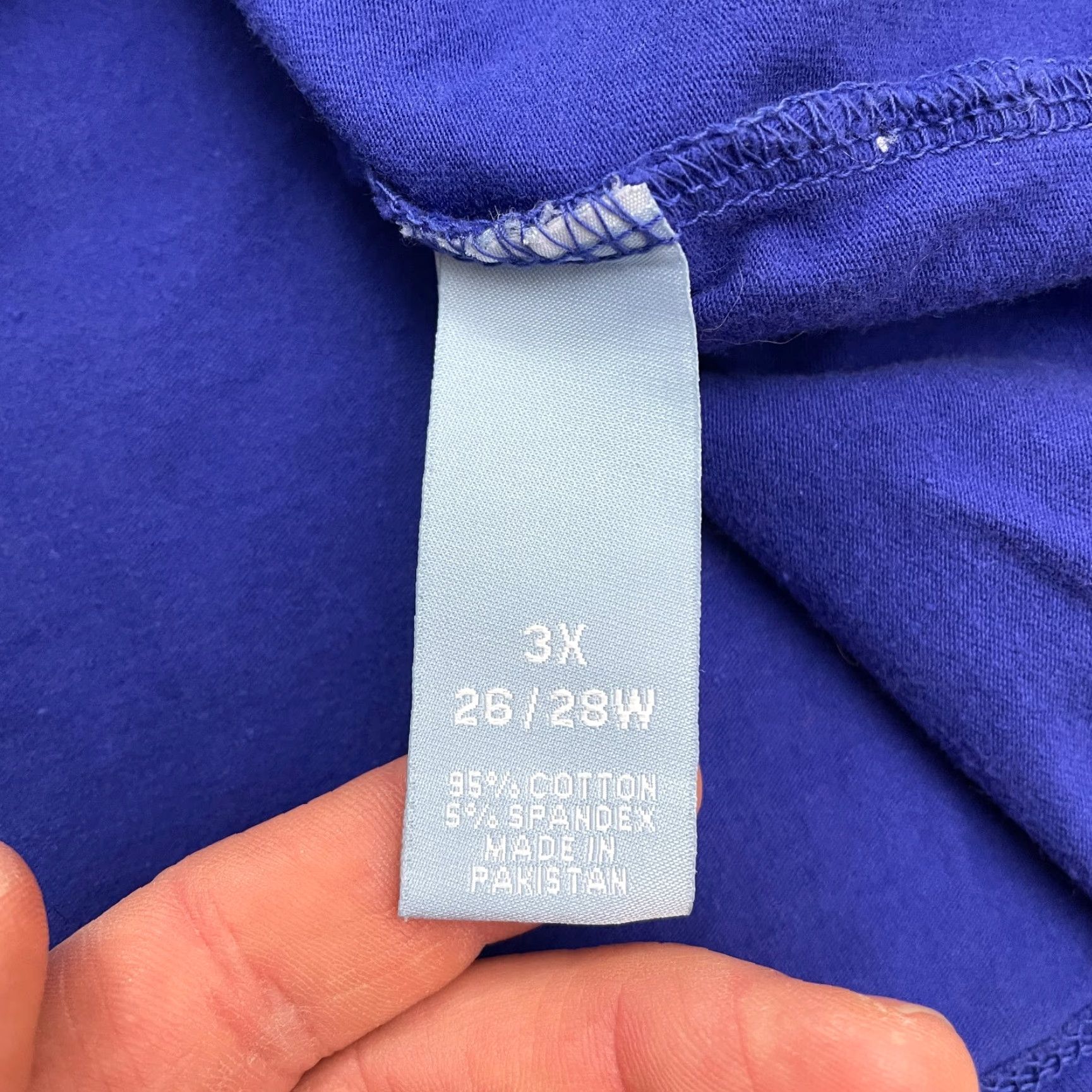 Vintage Liz & Me T-Shirt Womens 3XL Blue Crew Neck Short Sleeve Basic Tee Plus Size Cotton Spandex Classic Logo Tee - Casual Comfort Womens Size XXL / US 16-18 / IT 52-54 - 6 Thumbnail