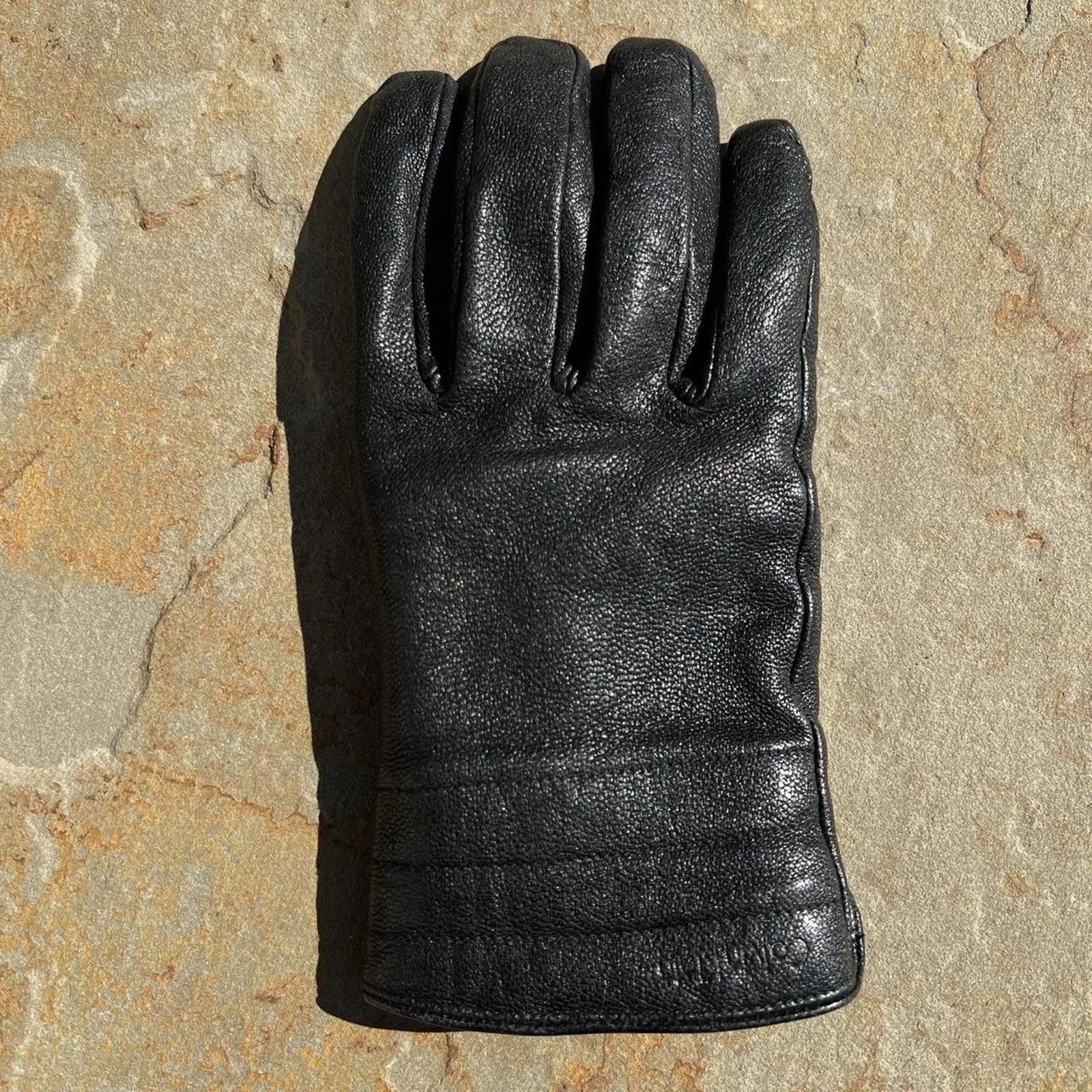 Calvin Klein Black Leather Gloves Size ONE SIZE - 3 Thumbnail