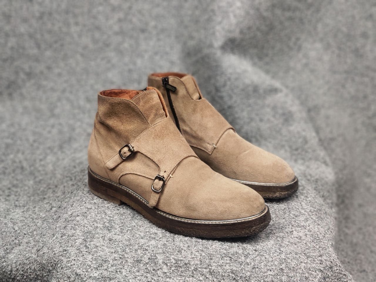 Vintage Camerlengo Italy Design Suede Brown Classic Buckle Boots Size US 6 / EU 39 - 12 Thumbnail