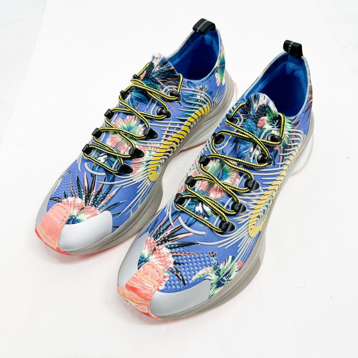 Gucci Gucci Marble and Floral Run Sneakers 'Blue Yellow White' Size US 12 / EU 45 - 5 Thumbnail