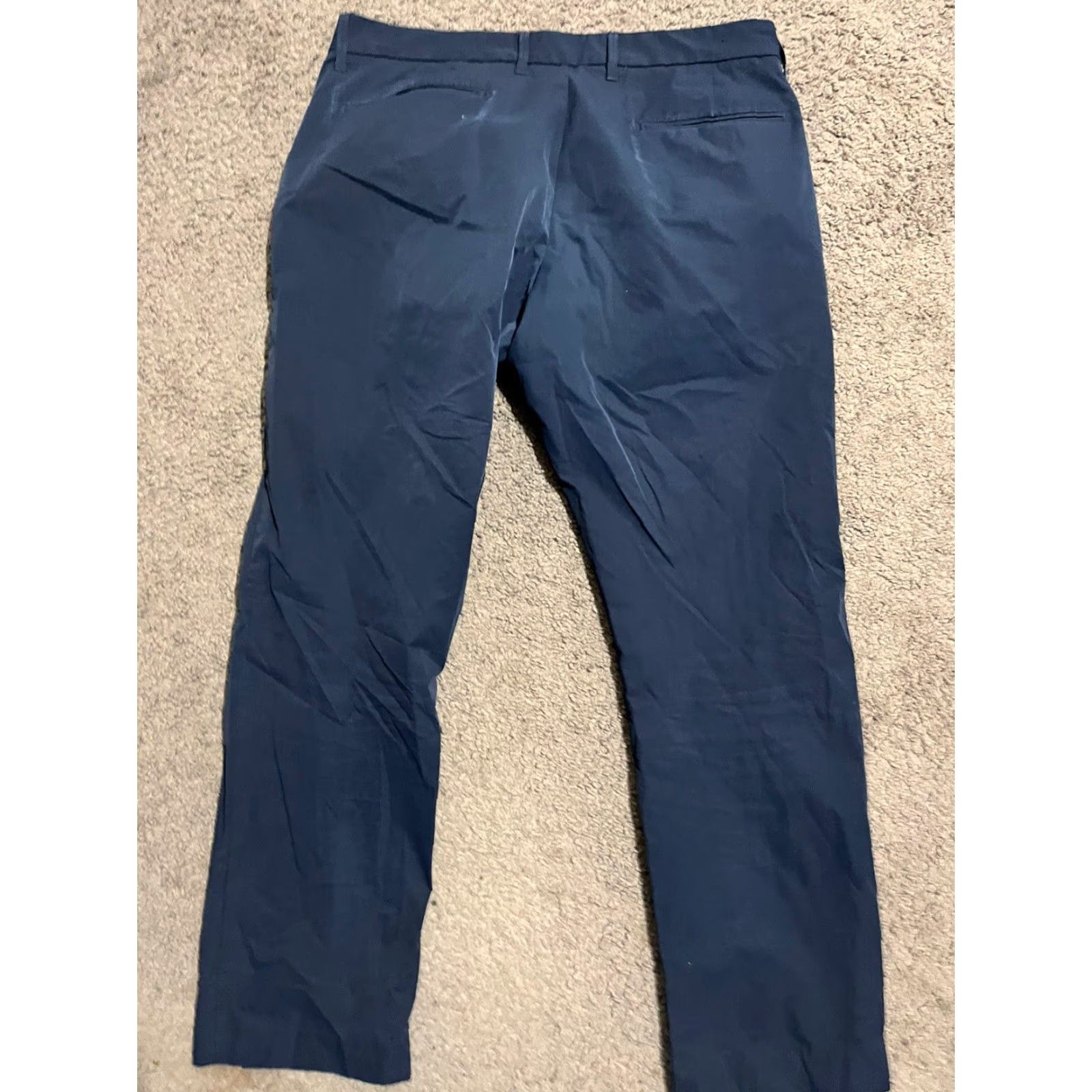 J.Crew VINTAGE J.CREW Chino Pants 34x30 Mens Thompson Flex Tapered Dress Navy Blue Size US 34 / EU 50 - 3 Thumbnail