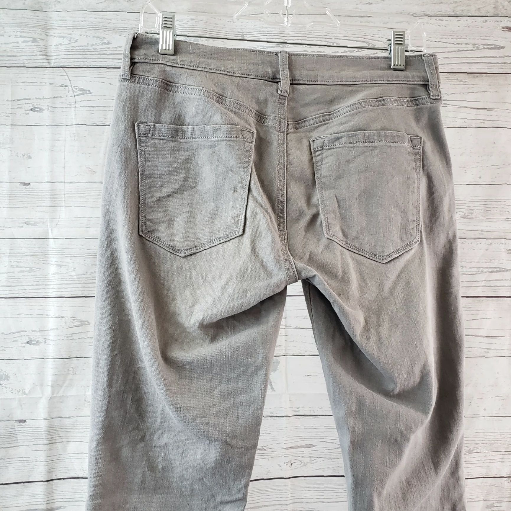 Loft VINTAGE Ann Taylor LOFT Womens Modern Skinny Jeans Sz 6 Solid Gray Low Rise Size 28" / US 6 / IT 42 - 5 Thumbnail