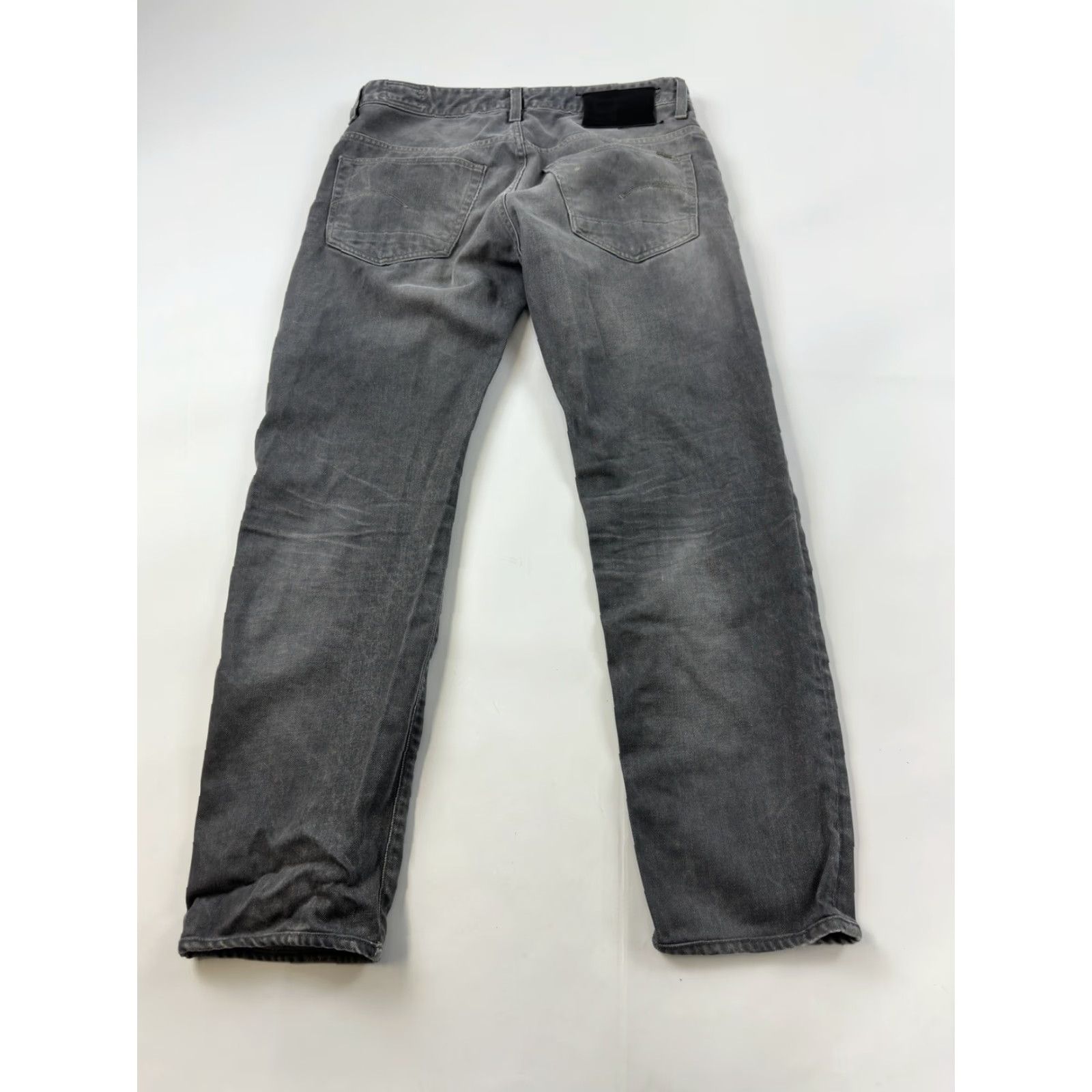 G-Star G-Star Jeans Men 33x29 Gray 3301 Tapered Stretch Cotton Elastane Regular Denim Stars Vintage No Size US 33 - 2 Thumbnail