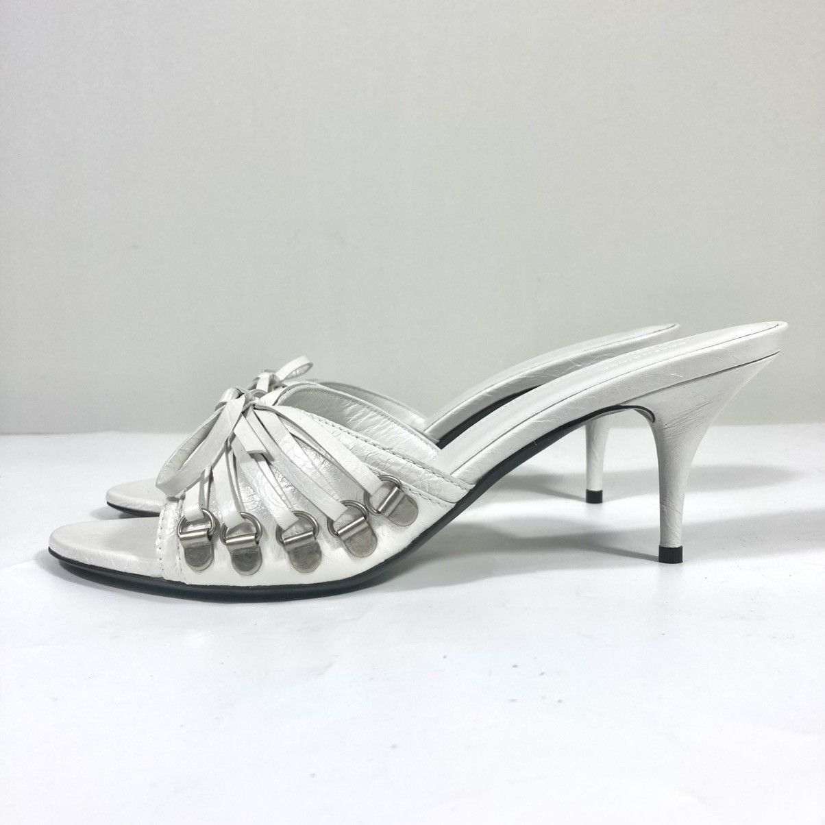 Balenciaga Balenciaga Cagole High Heel Slide Sandals Optic White 40 Size US 10 / IT 40 - 7 Thumbnail