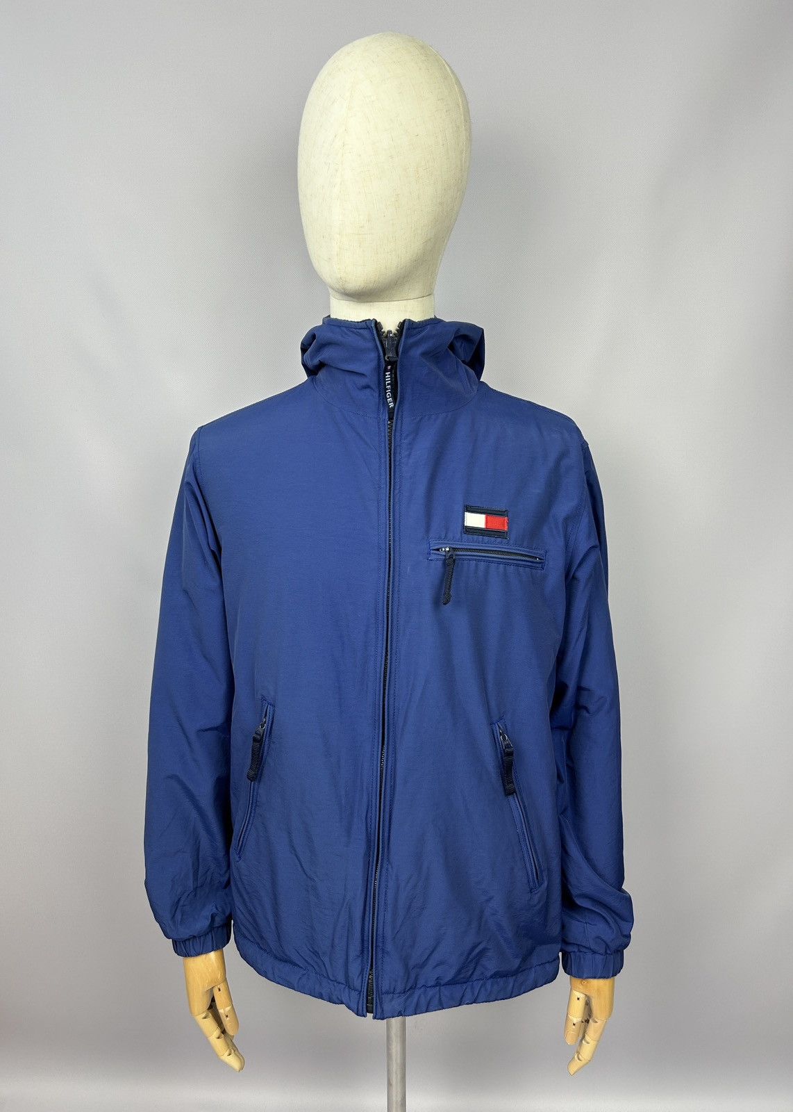 Tommy Hilfiger × Vintage Tommy Hilfiger Big Logo Reversible Vintage Fleece Jacket 90s Size US S / EU 44-46 / 1 - 2 Thumbnail