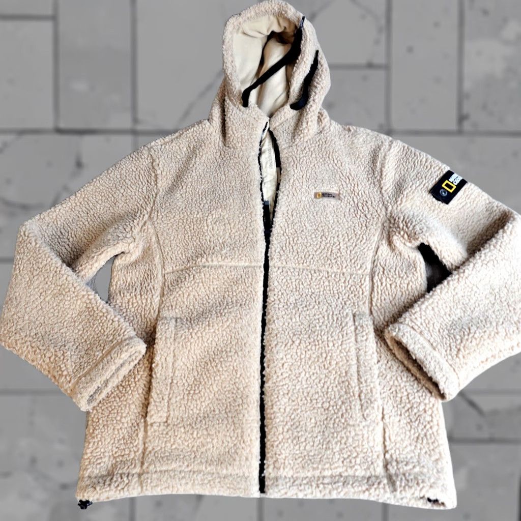 Vintage VINTAGE National Geographic Jacket Medium Full Zip Hoodie Fleece Size US M / EU 48-50 / 2 - 1 Thumbnail