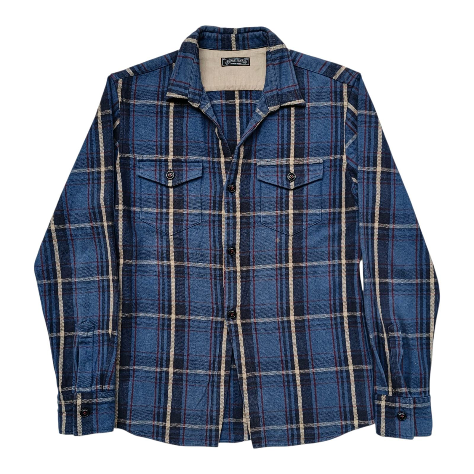291295=Homme 291295=HOMME Heavyweight Plaid Flannel Shirt Size US L / EU 52-54 / 3 - 1 Thumbnail