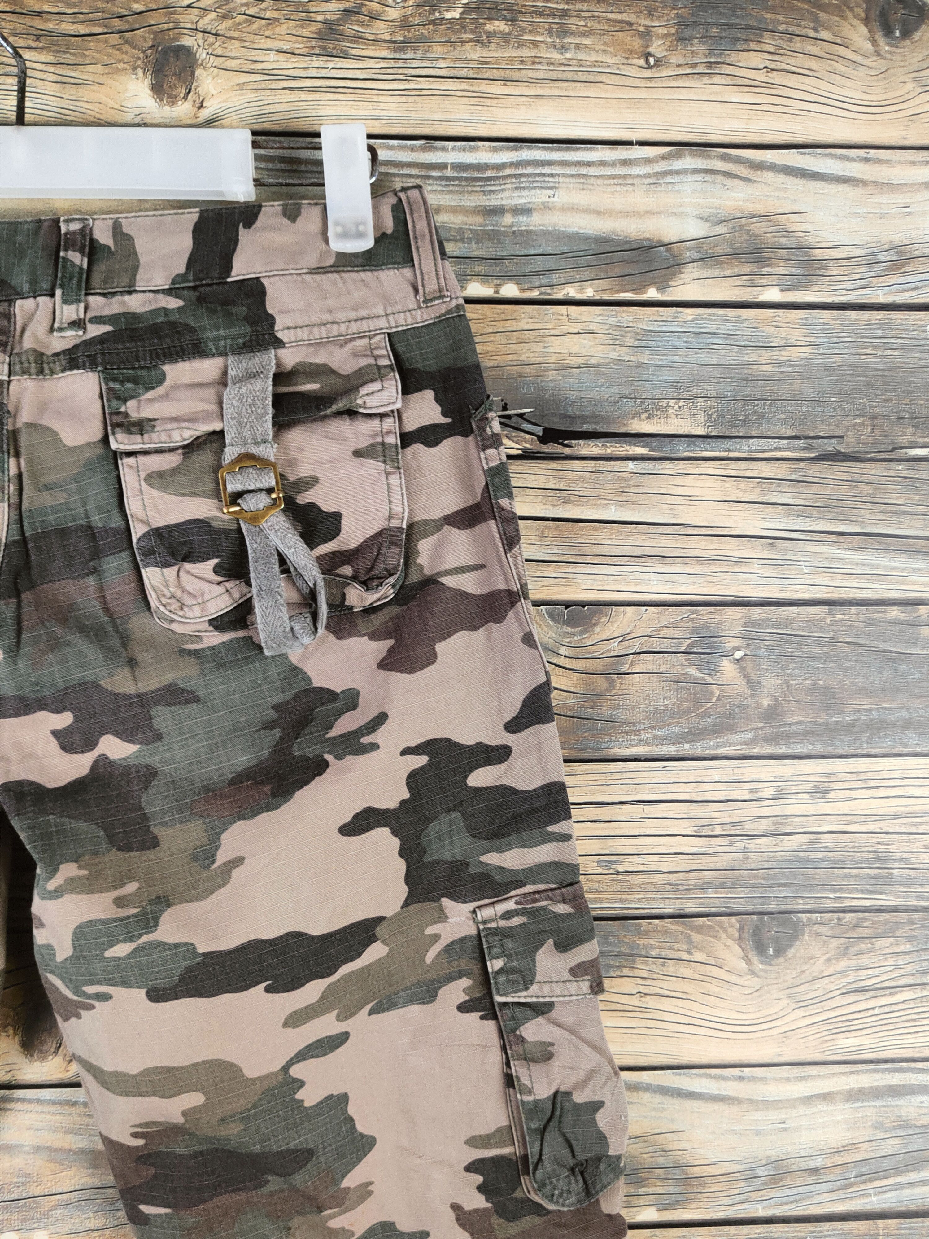 Japanese Brand A.L.C.X Camouflage Multipocket Cargo Pants #S2844 Size 27" / US 4 / IT 40 - 10 Thumbnail