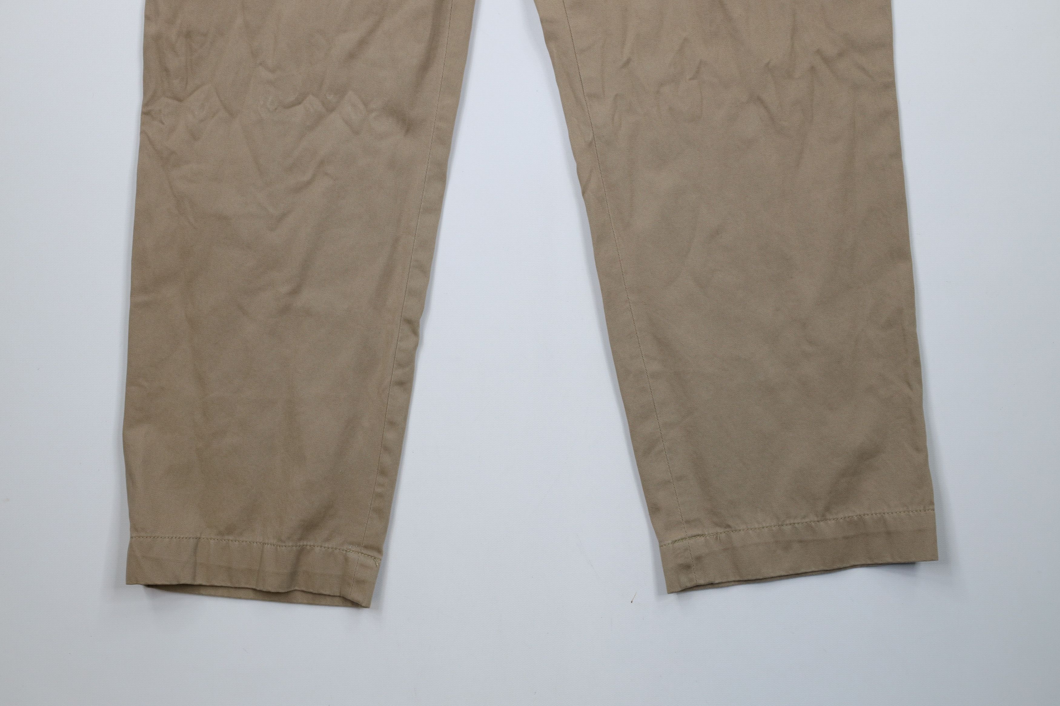 Ralph Lauren × Vintage Vintage 90s Ralph Lauren Wide Leg Chino Pants Beige Cotton Size US 34 / EU 50 - 4 Thumbnail