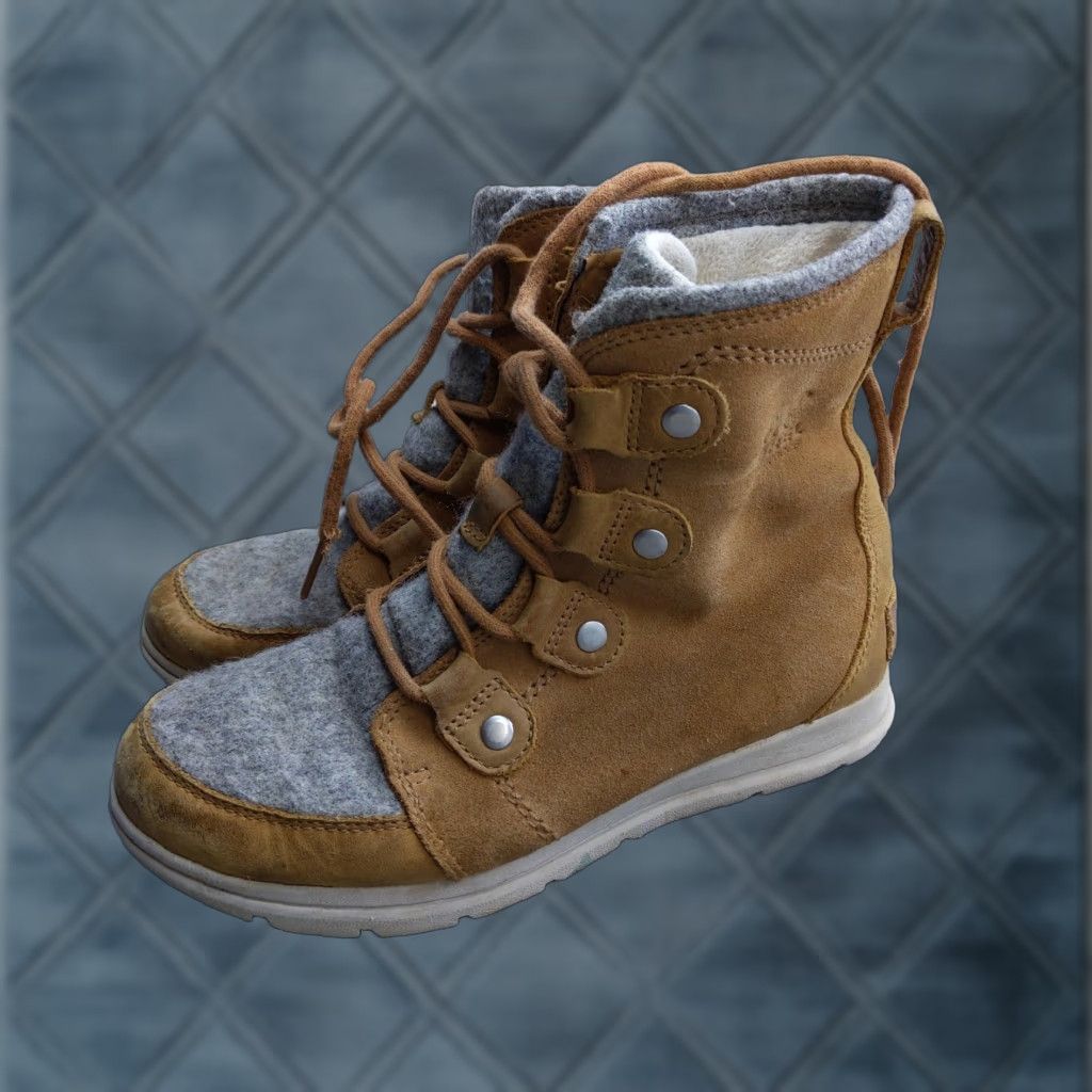 SOREL Sorel Snow Boot Womens 8.5 Brown Suede Ankle Lined Flat Winter NL3423-224 Size M / US 6-8 / IT 42-44 - 1 Thumbnail