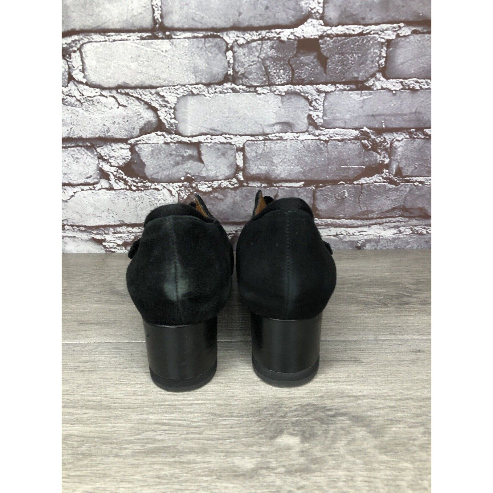 Other Earthies Bondy Black Suede Leather Strap Wedge Booties Women Size US 9 / IT 39 - 4 Thumbnail