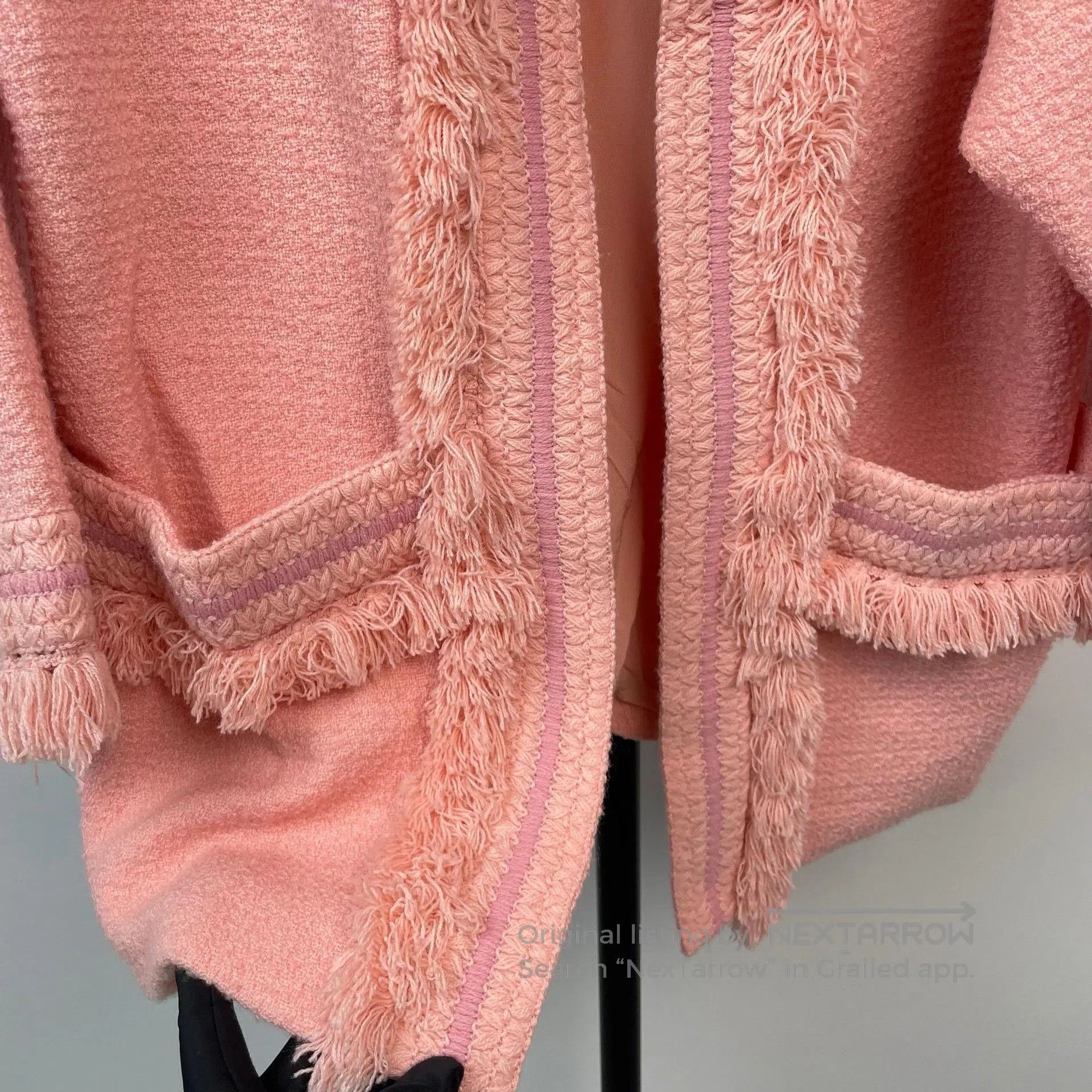 Gucci Gucci Pink Tassel Open Front Cardigan. Size S / US 4 / IT 40 - 9 Thumbnail