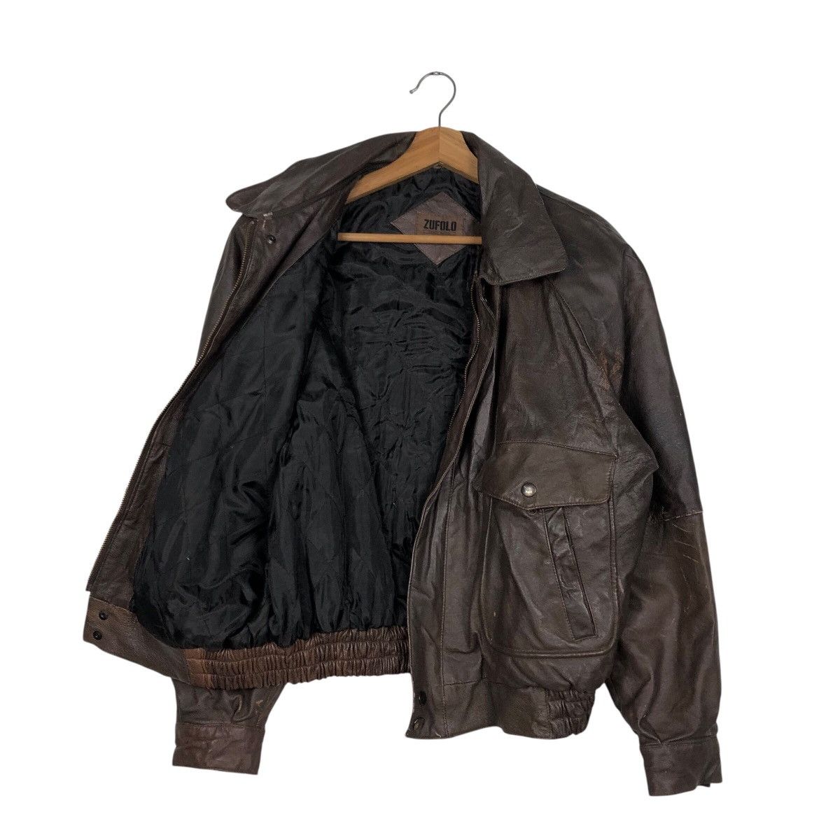 Japanese Brand 📌Vintage Genuine Leather Jacket Zufolo Blanket Issey Miyake Size US M / EU 48-50 / 2 - 12 Thumbnail