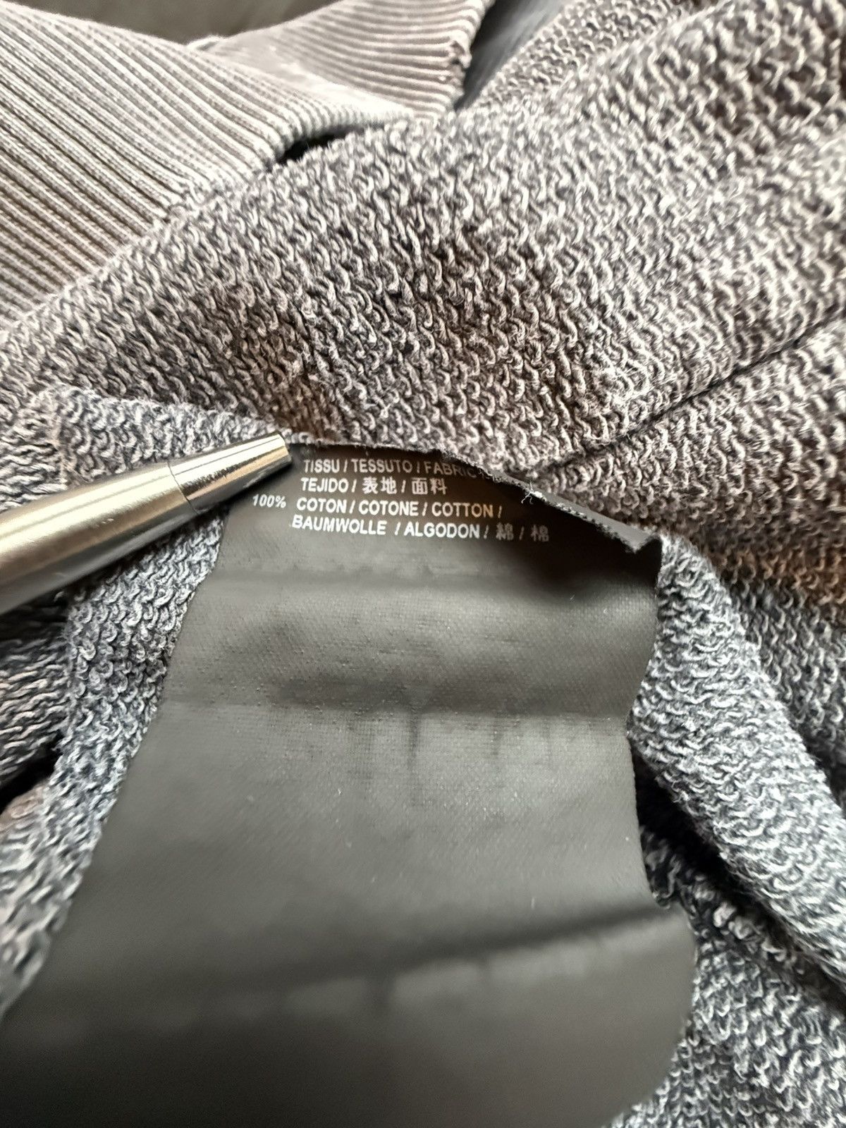 Saint Laurent Paris $890 Saint Laurent acid wash grey Rive Gauche logo hoodie M Size US M / EU 48-50 / 2 - 24 Thumbnail