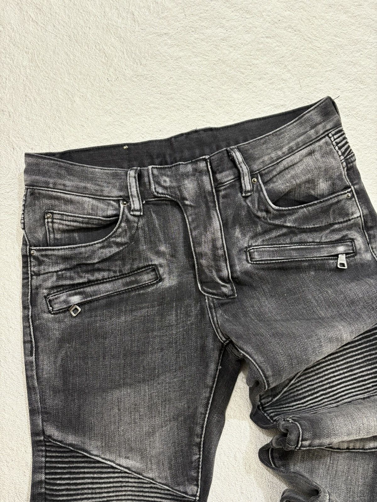 Balmain 2000s MNML Bikers jeans denim pants Size US 31 - 4 Thumbnail